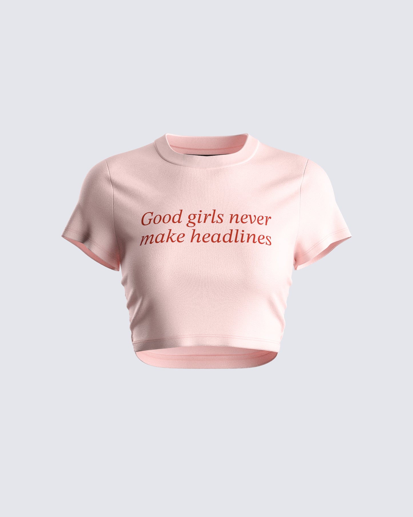 Imaan Pink Jersey Graphic Top 3d product front