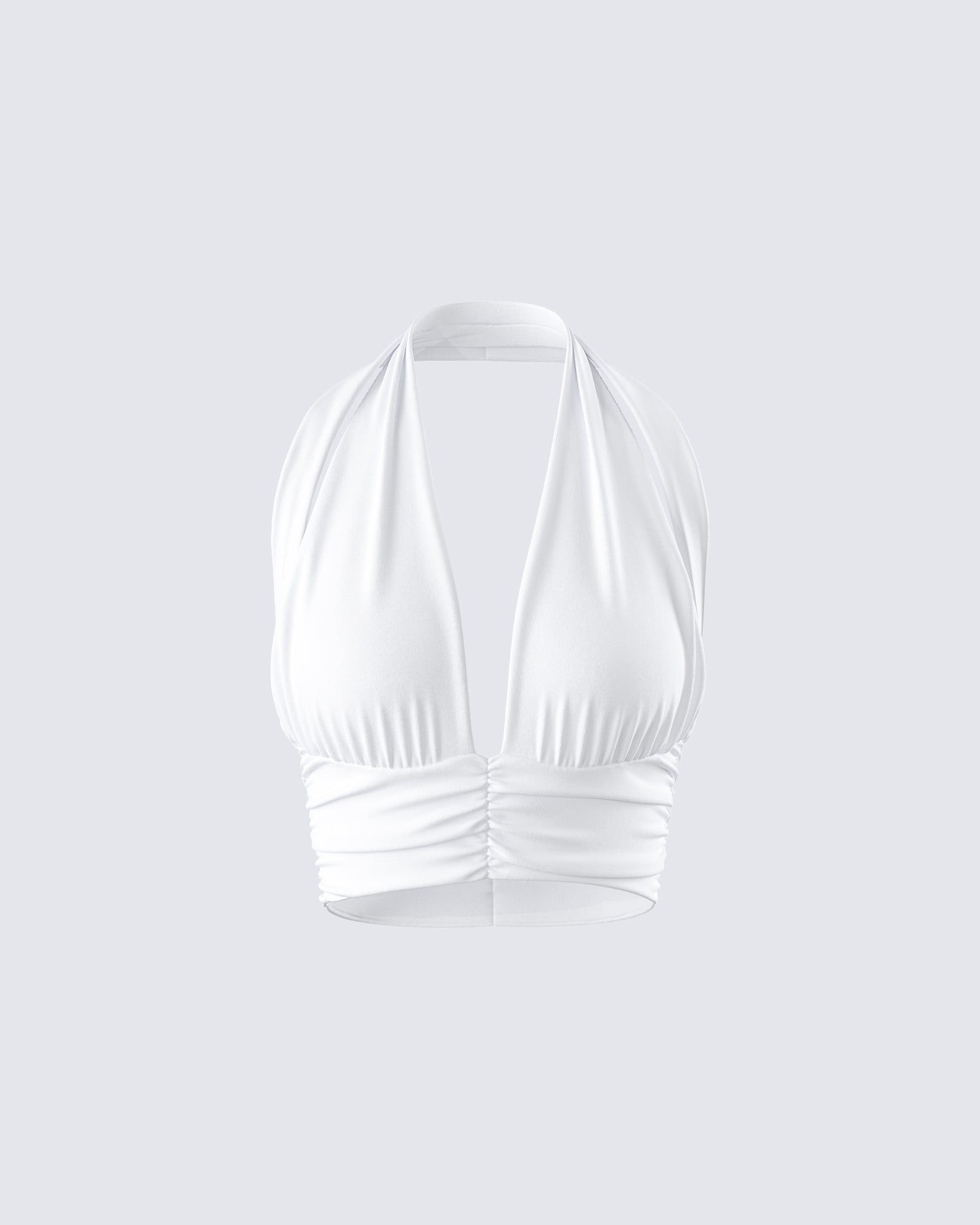 Iyanu Ivory Jersey Halter Top