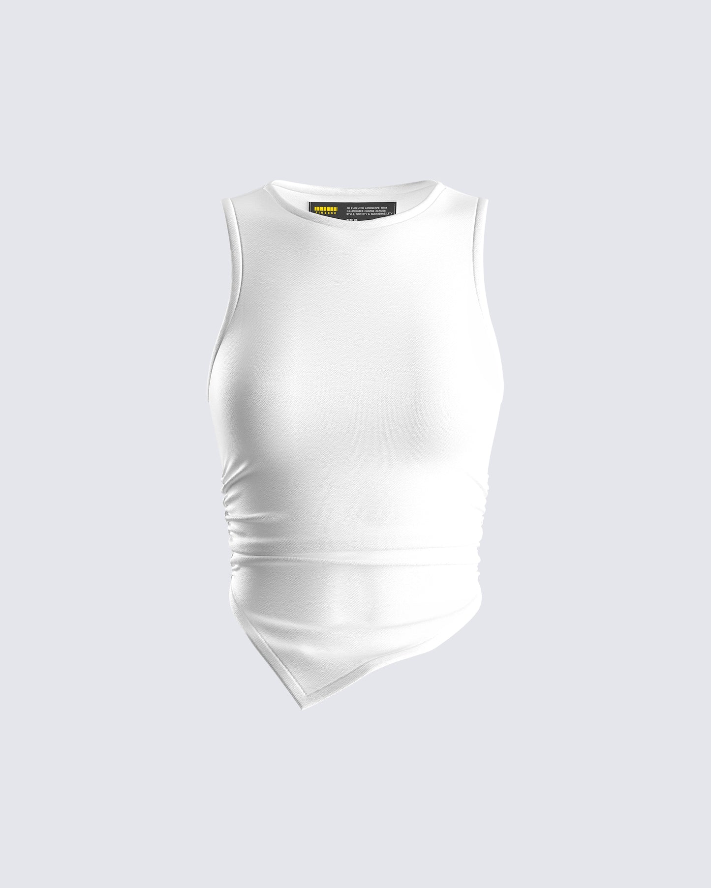 Ema White Jersey Tank Top 3d product front