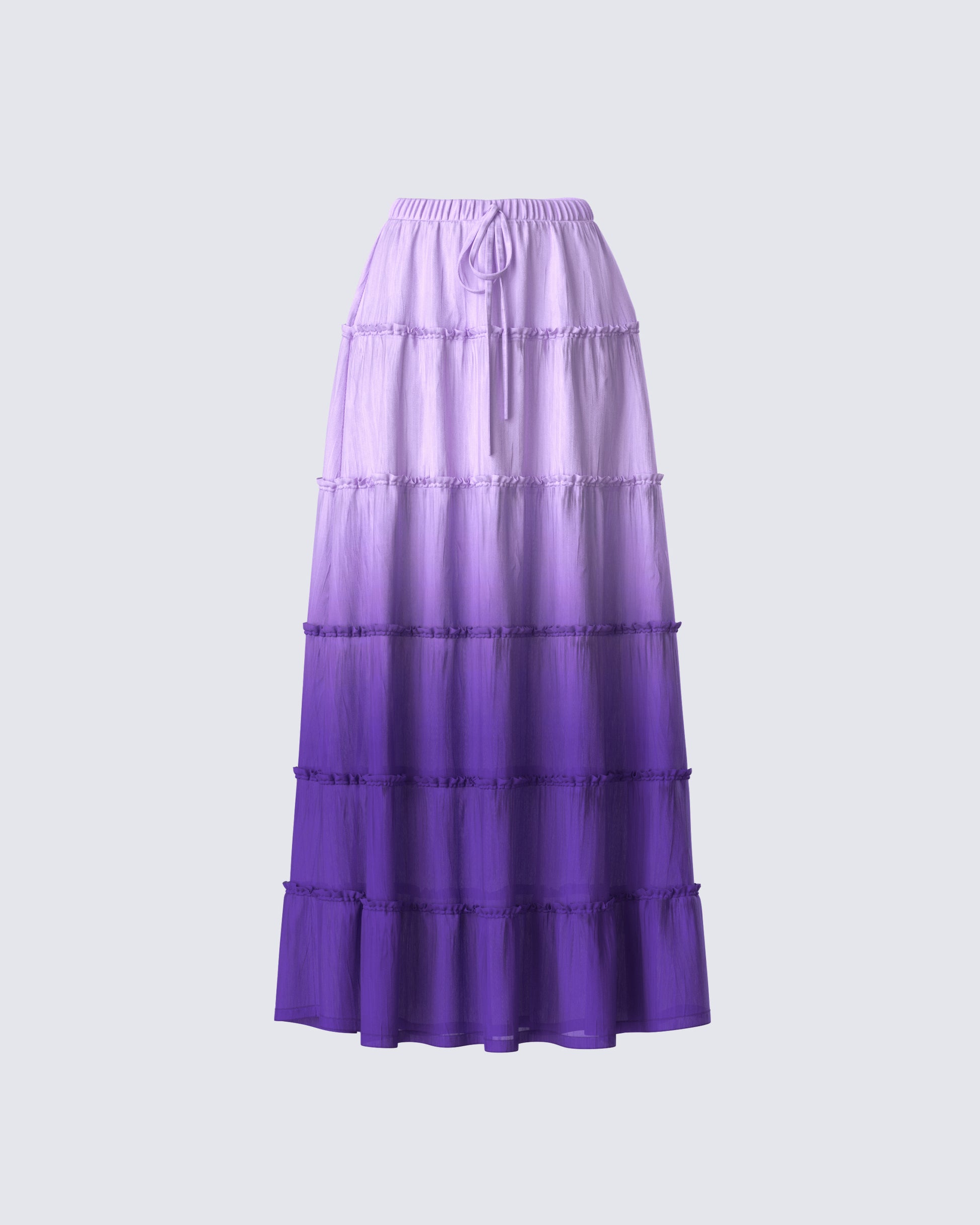 Zadie Purple Ombre Tiered Maxi Skirt product front