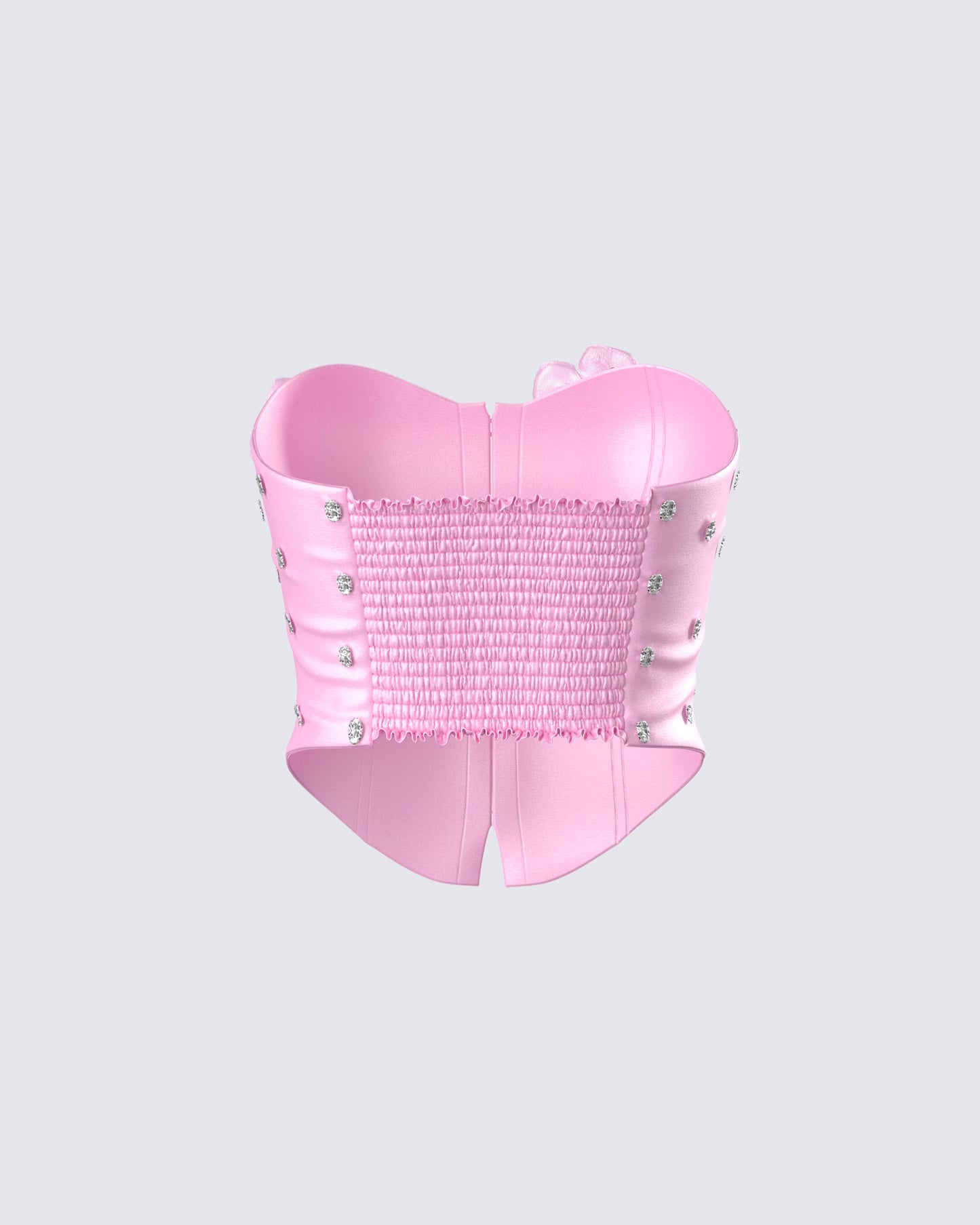 Roselle Pink Rhinestone Corset Top