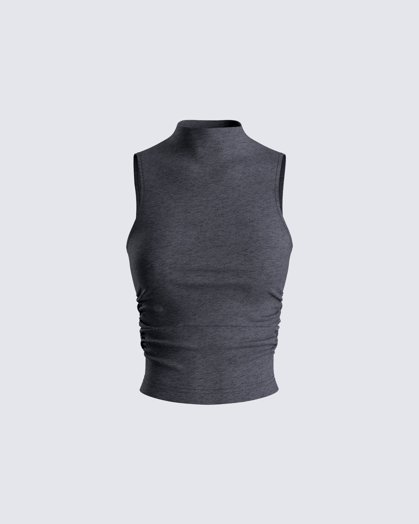 Nico Grey Jersey Mock Neck Top product front