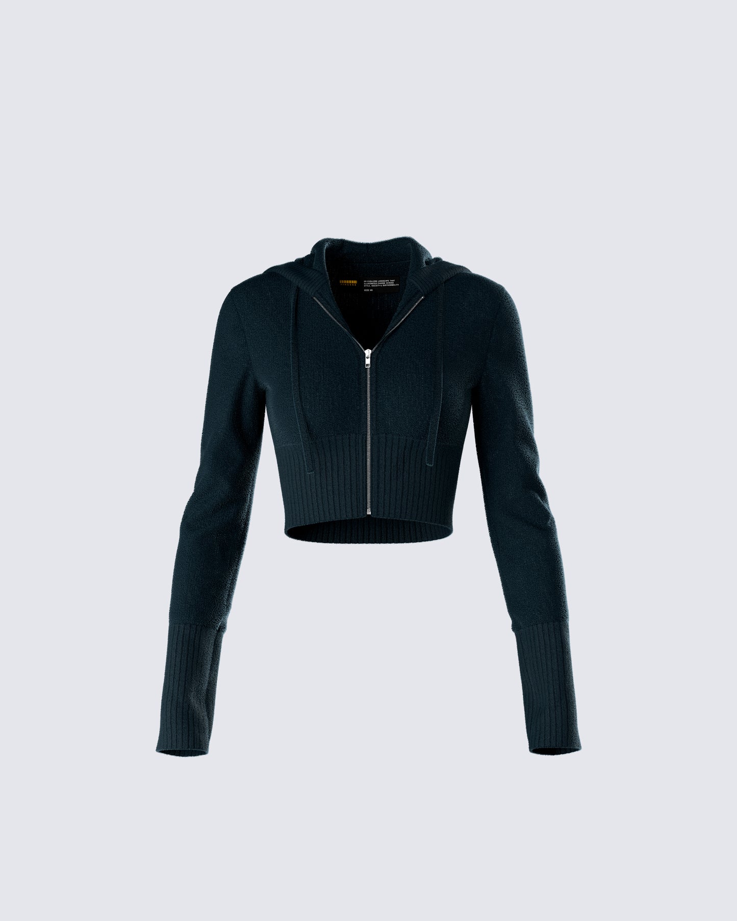 Alyssa Black Knit Cropped Jacket product front