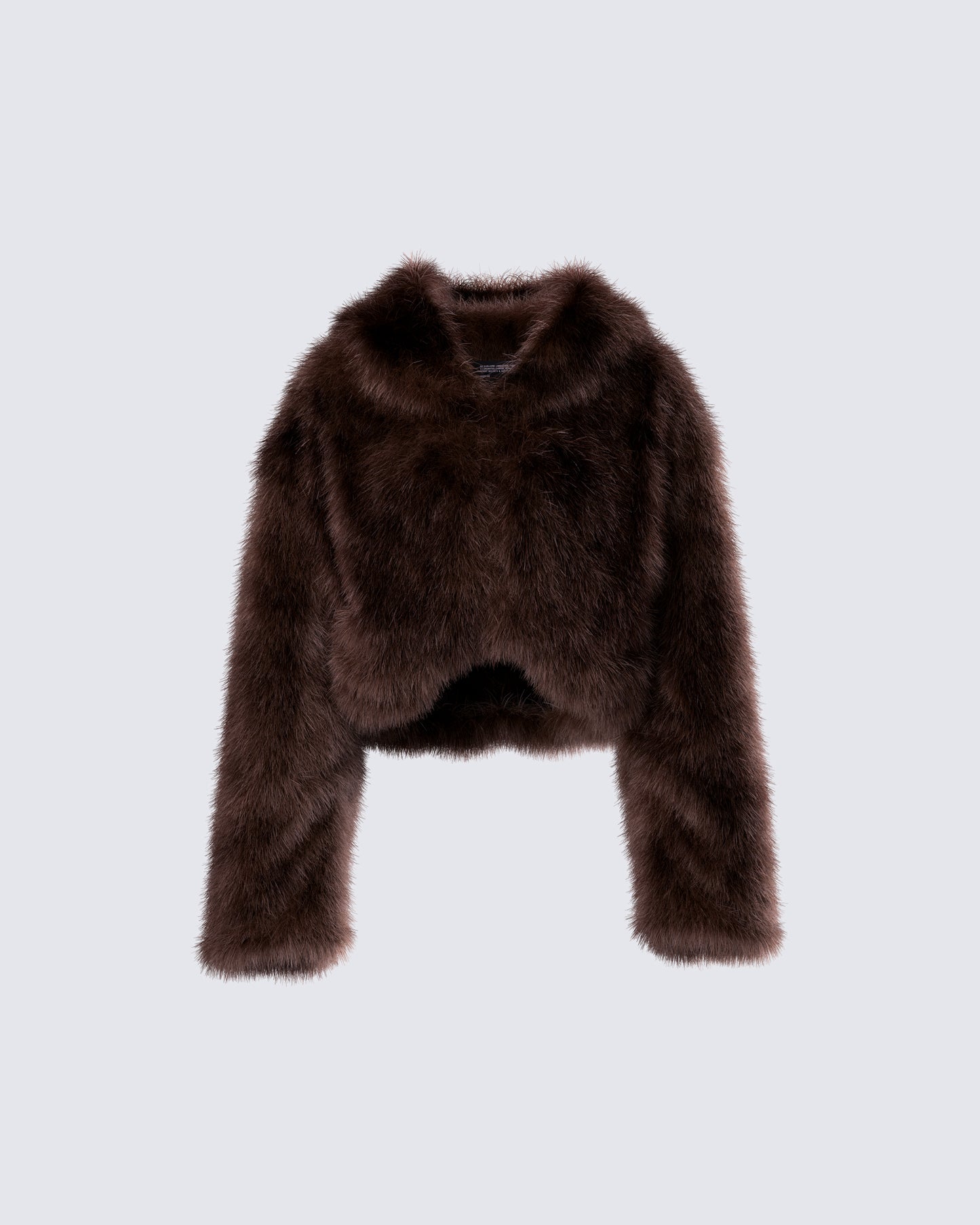 Joaquina Brown Fur Cropped Coat product front