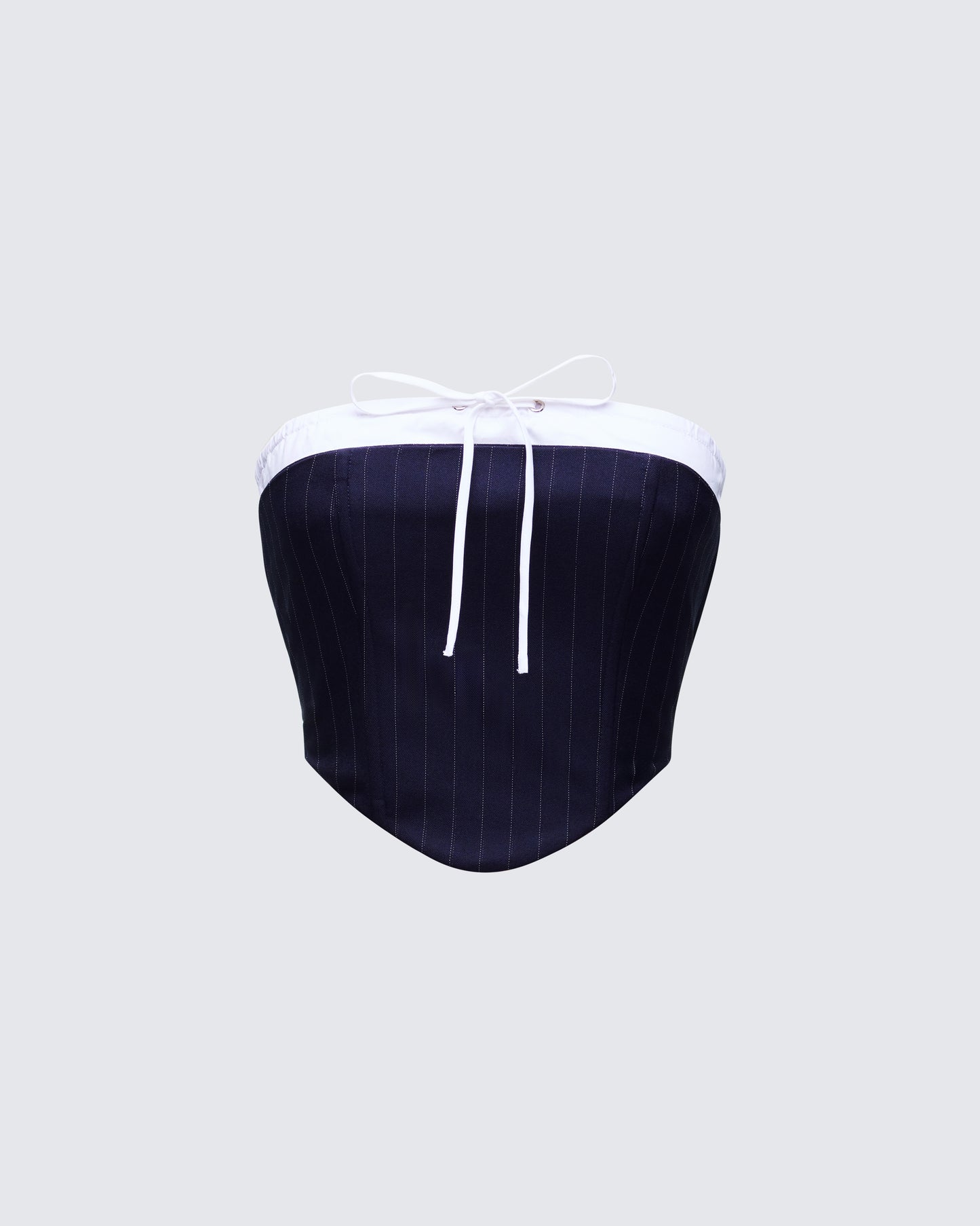 Piper Navy Pinstripe Corset Top product front