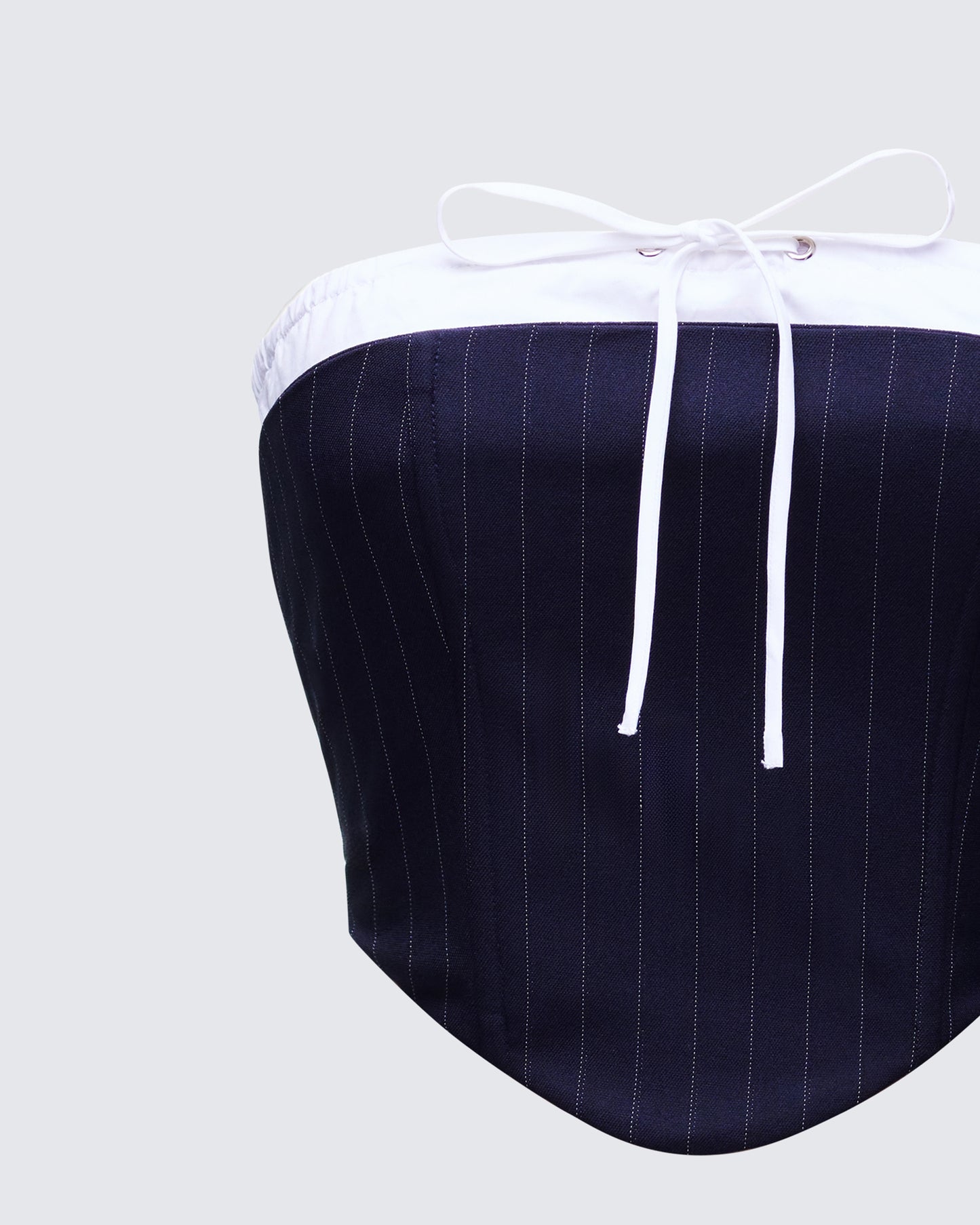 Piper Navy Pinstripe Corset Top