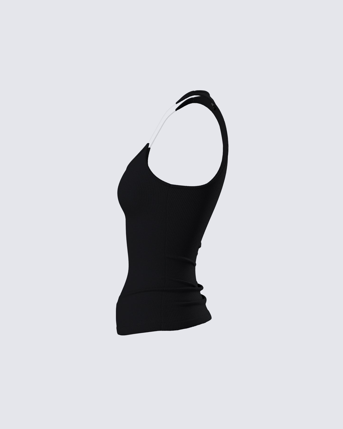 Jazlyn Black Invisible Strap Tank Top