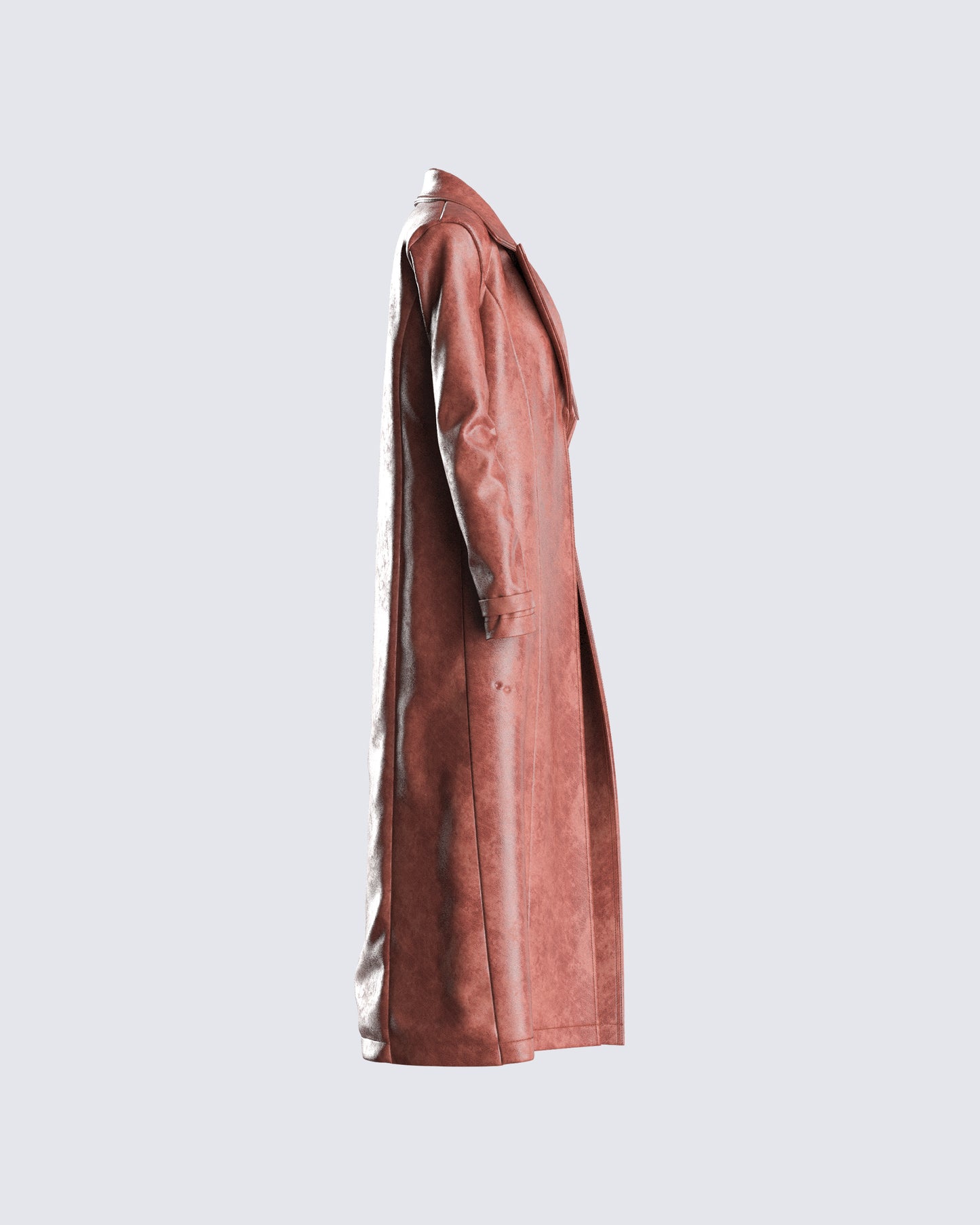 Lu Brown Vegan Leather Coat