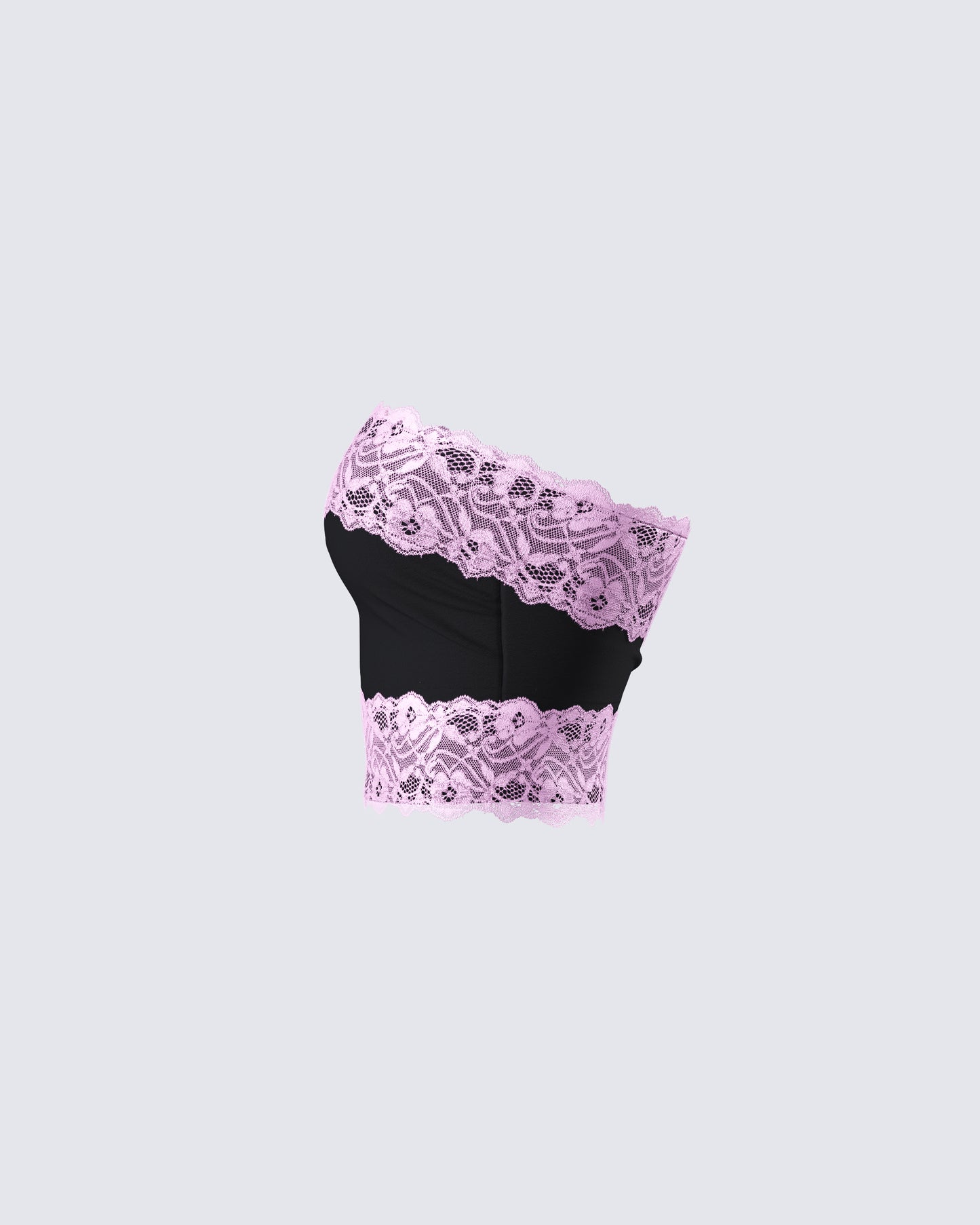 Michele Black Lace Trim Top