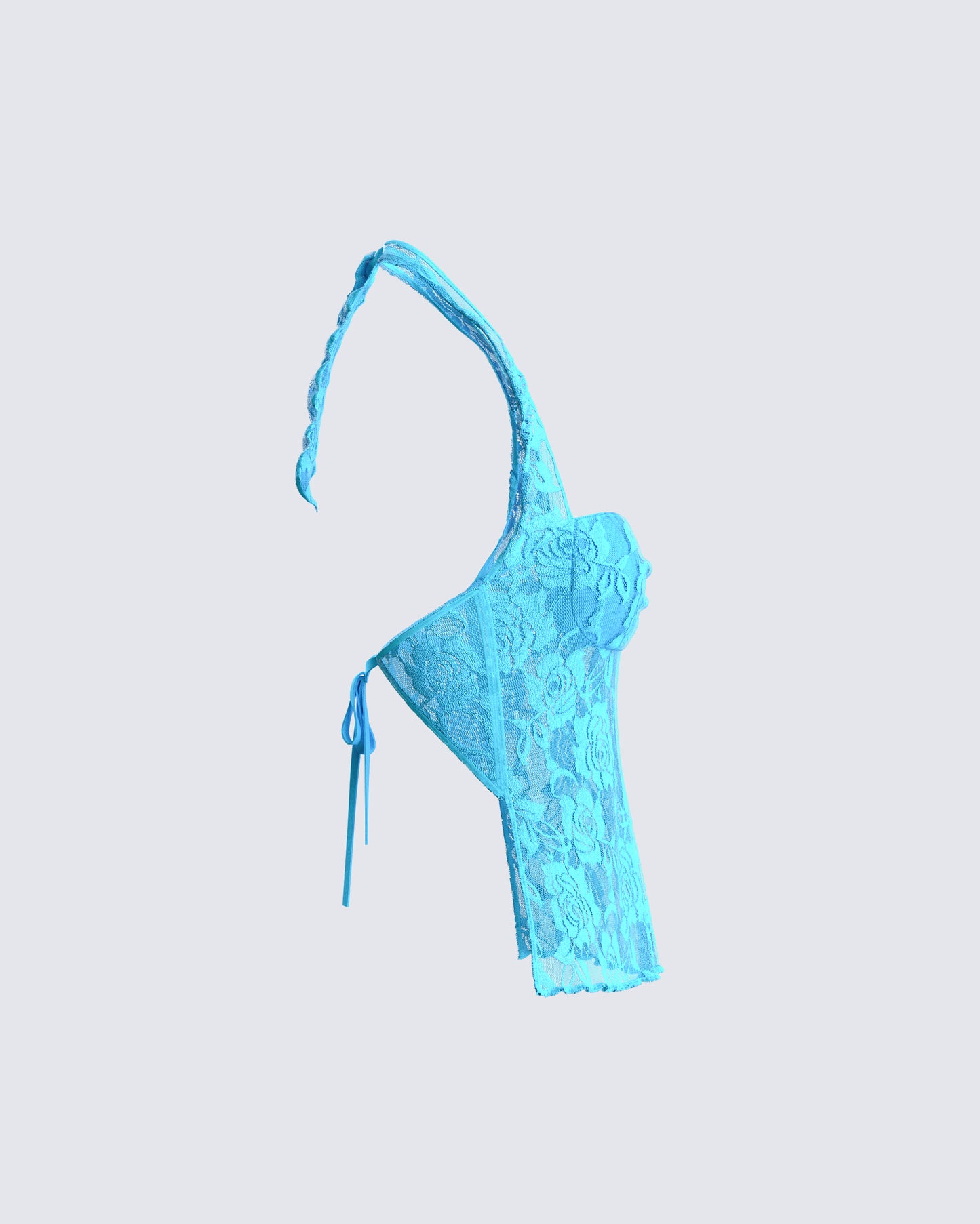 Mali Turquoise Lace Halter Top