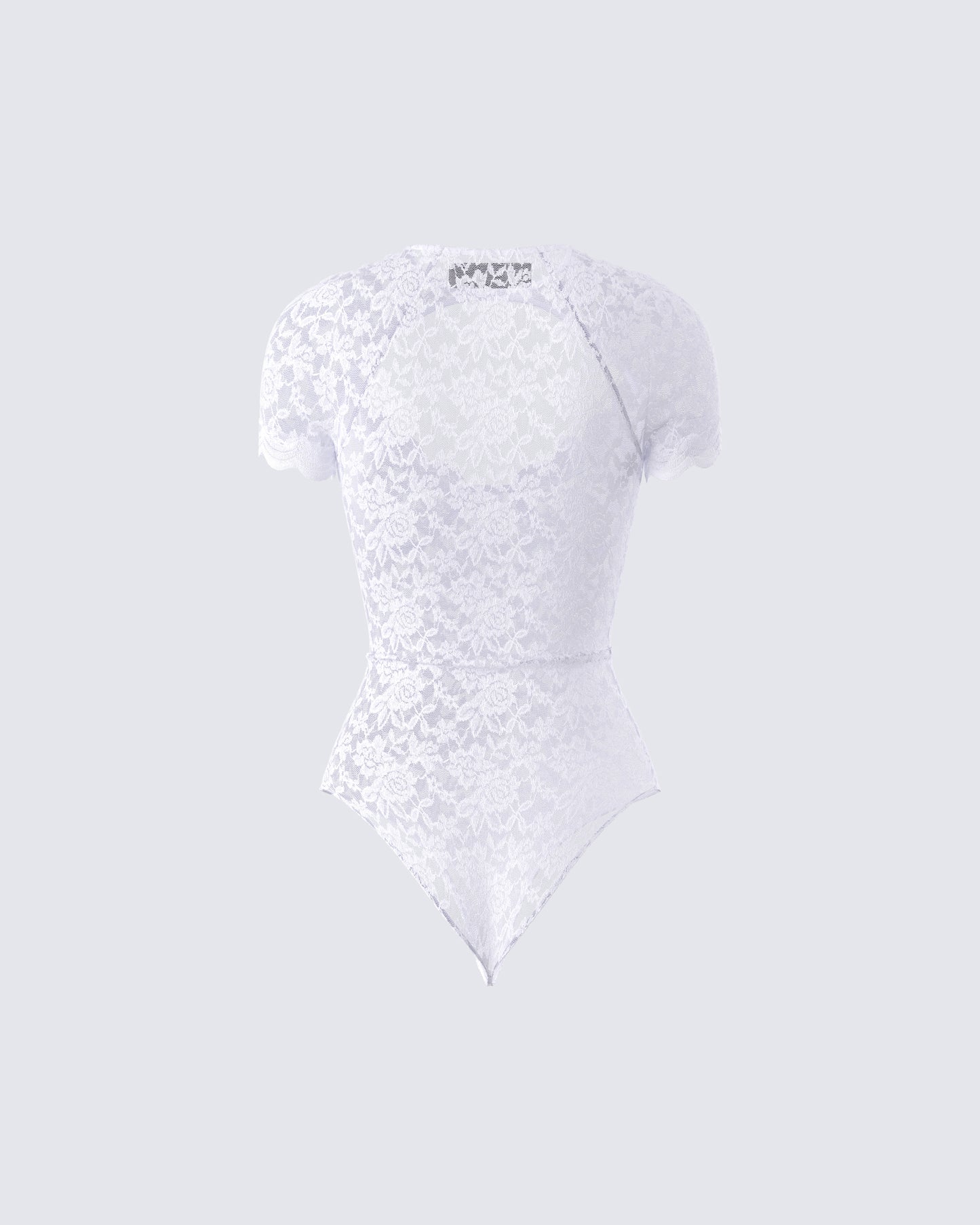 Romona White Lace Cut Out Bodysuit