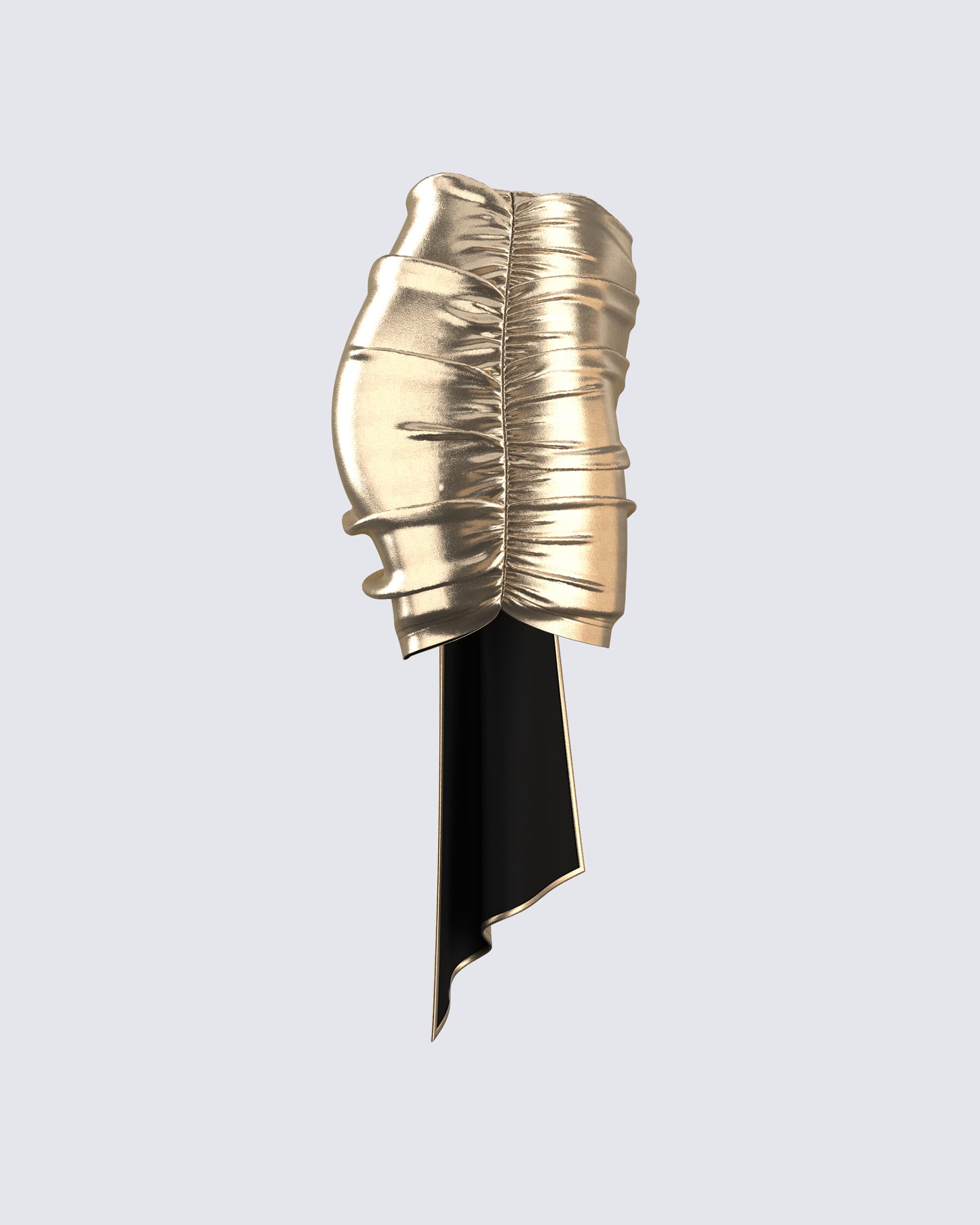 Bianca Metallic Gold Drape Skirt