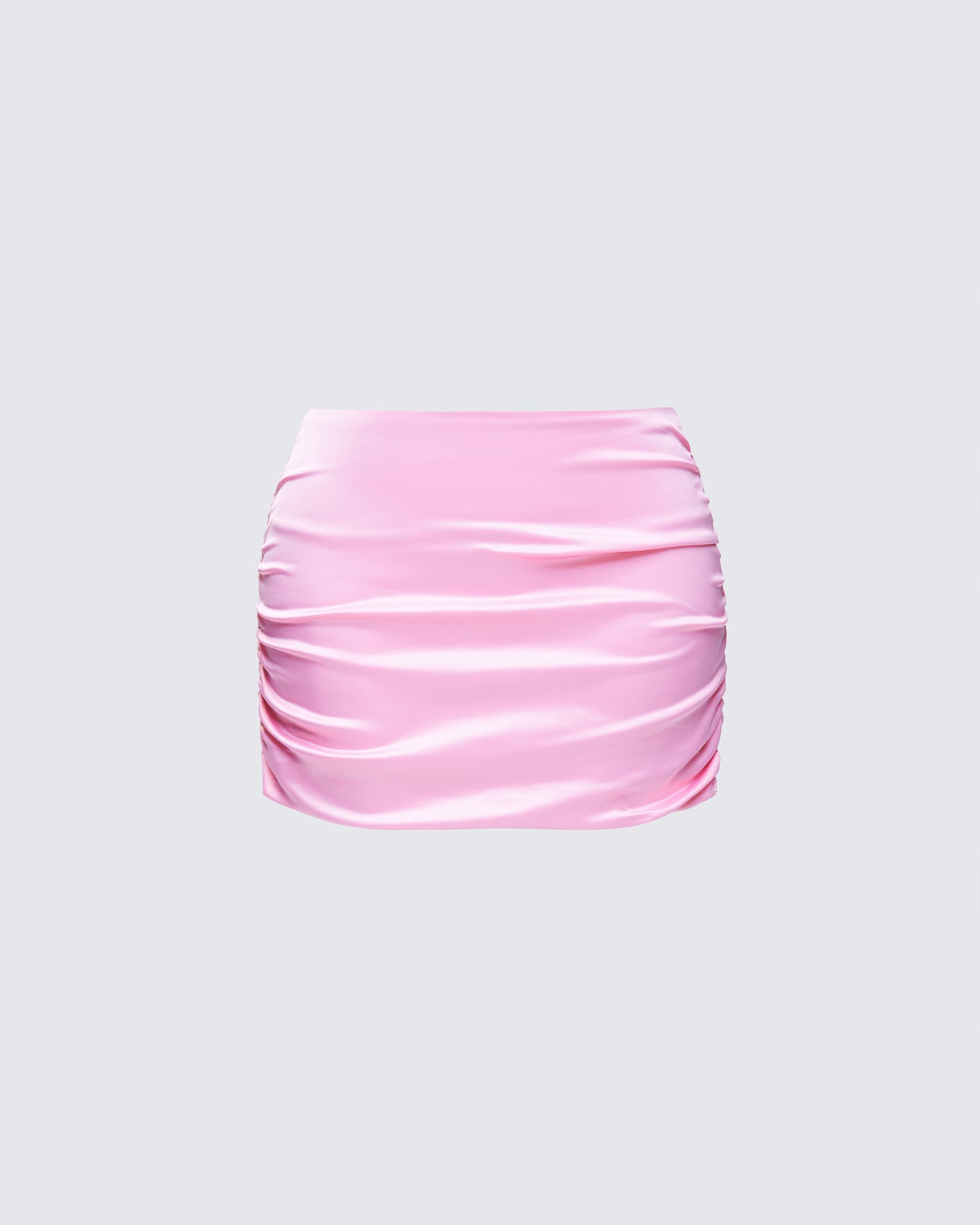 Saranna Pink Satin Micro Mini Skirt product front