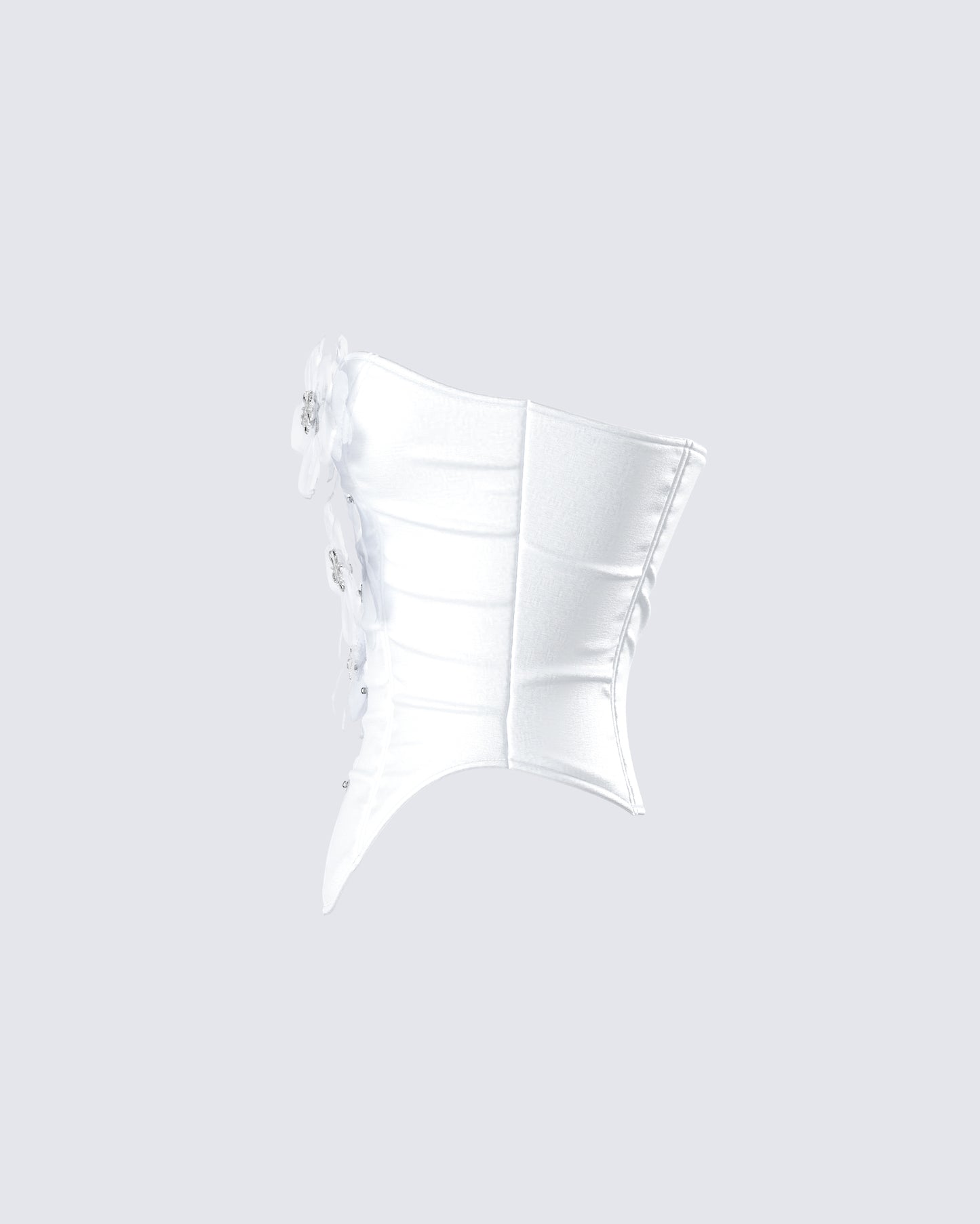 Rivi White Flower Corset Top
