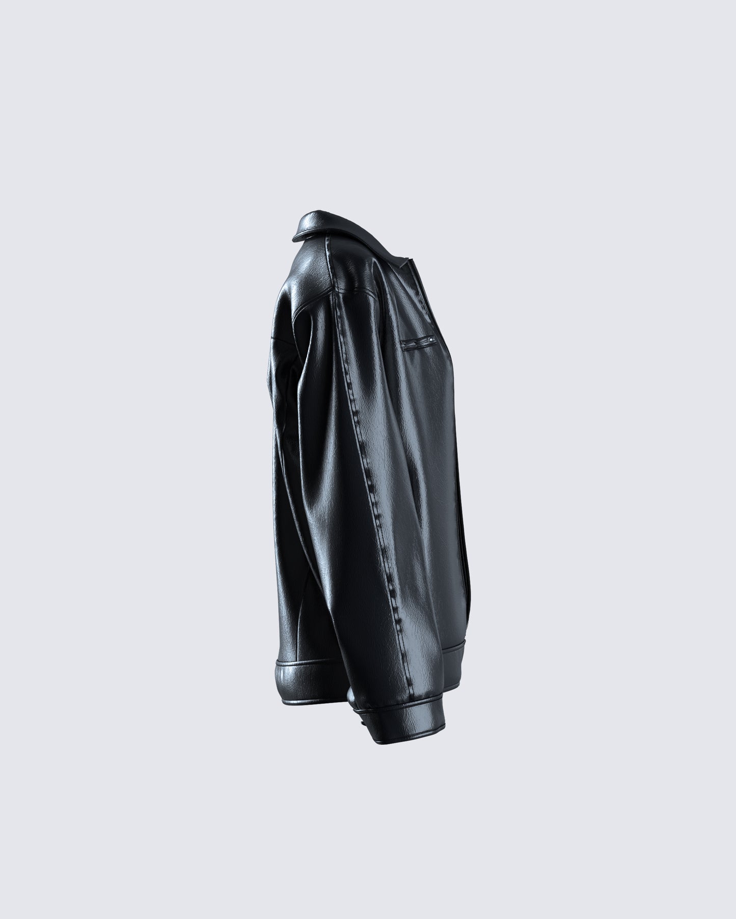 Dove Black Faux Leather Jacket