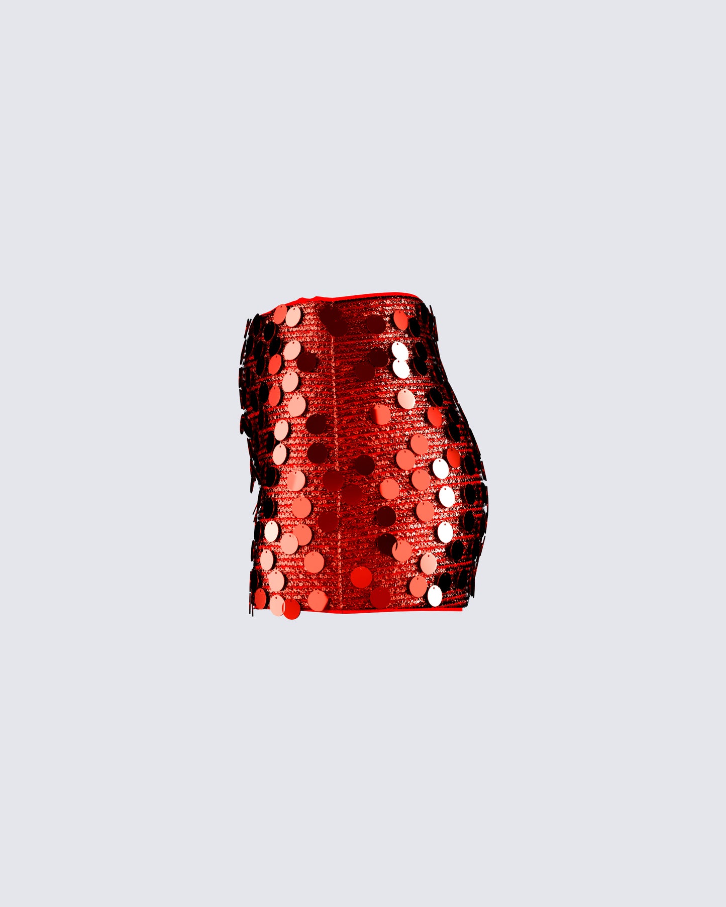 Philo Red Sequin Mini Skirt