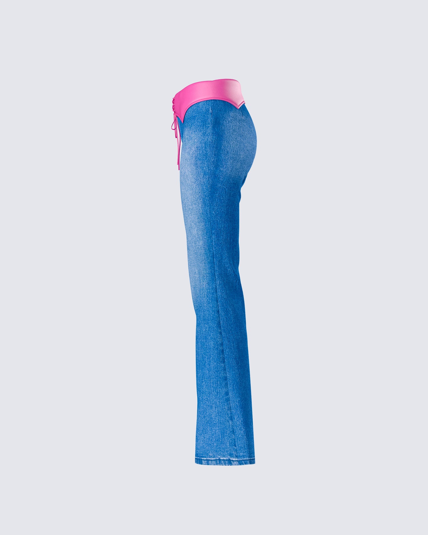 Hara Blue Low Rise Foldover Jean