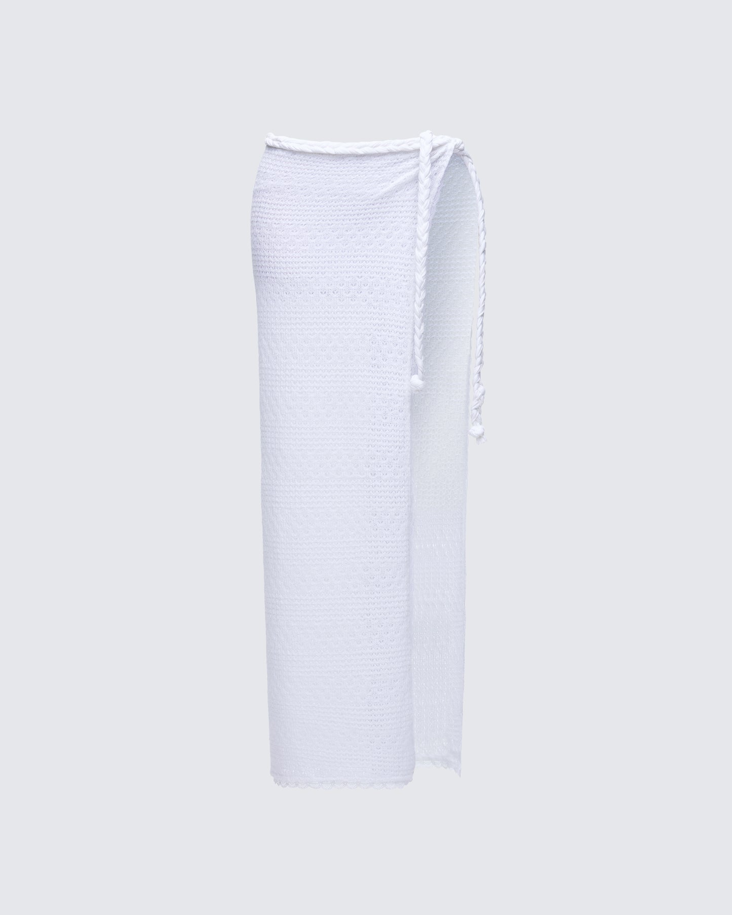 Azra Ivory Braid Waist Maxi Skirt product front