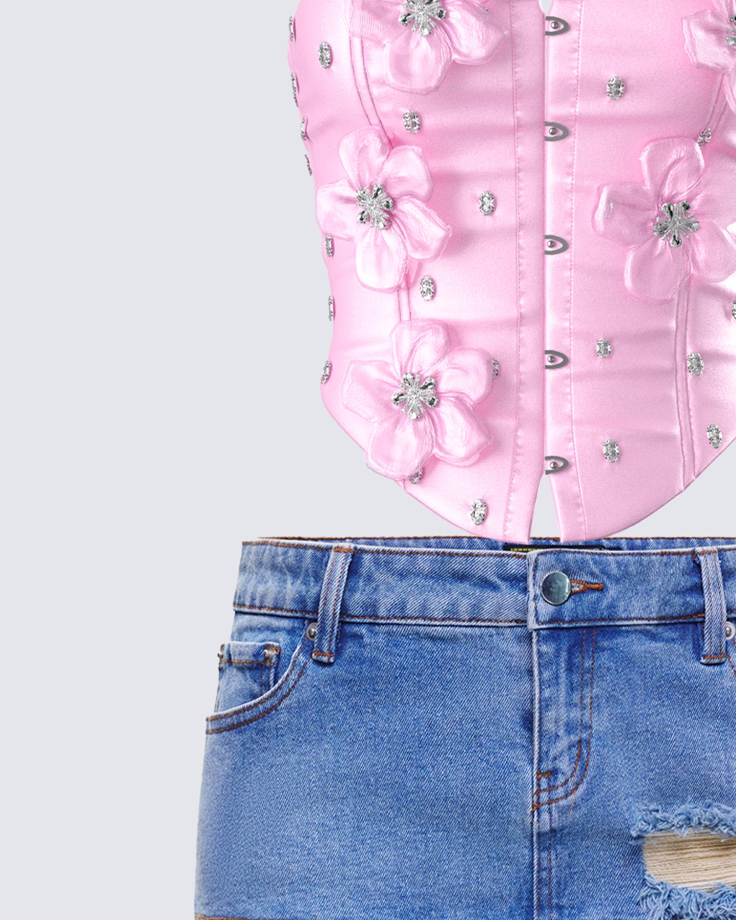 Roselle Denim Set