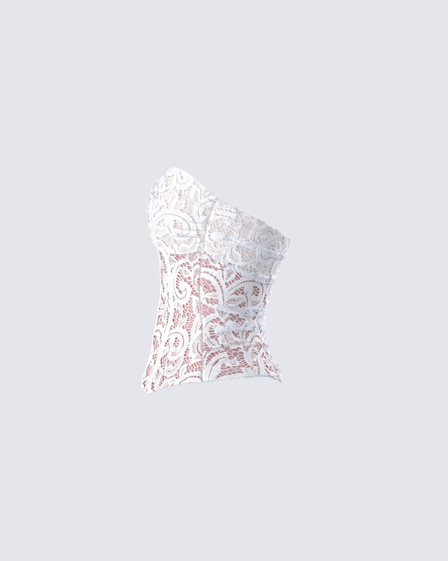 Zaya White Lace Corset Top