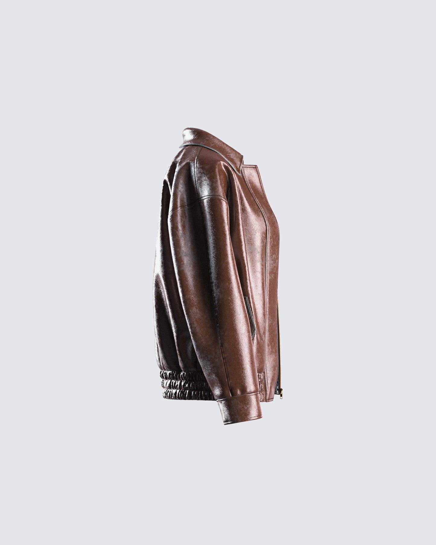 Maven Brown Vegan Leather Jacket