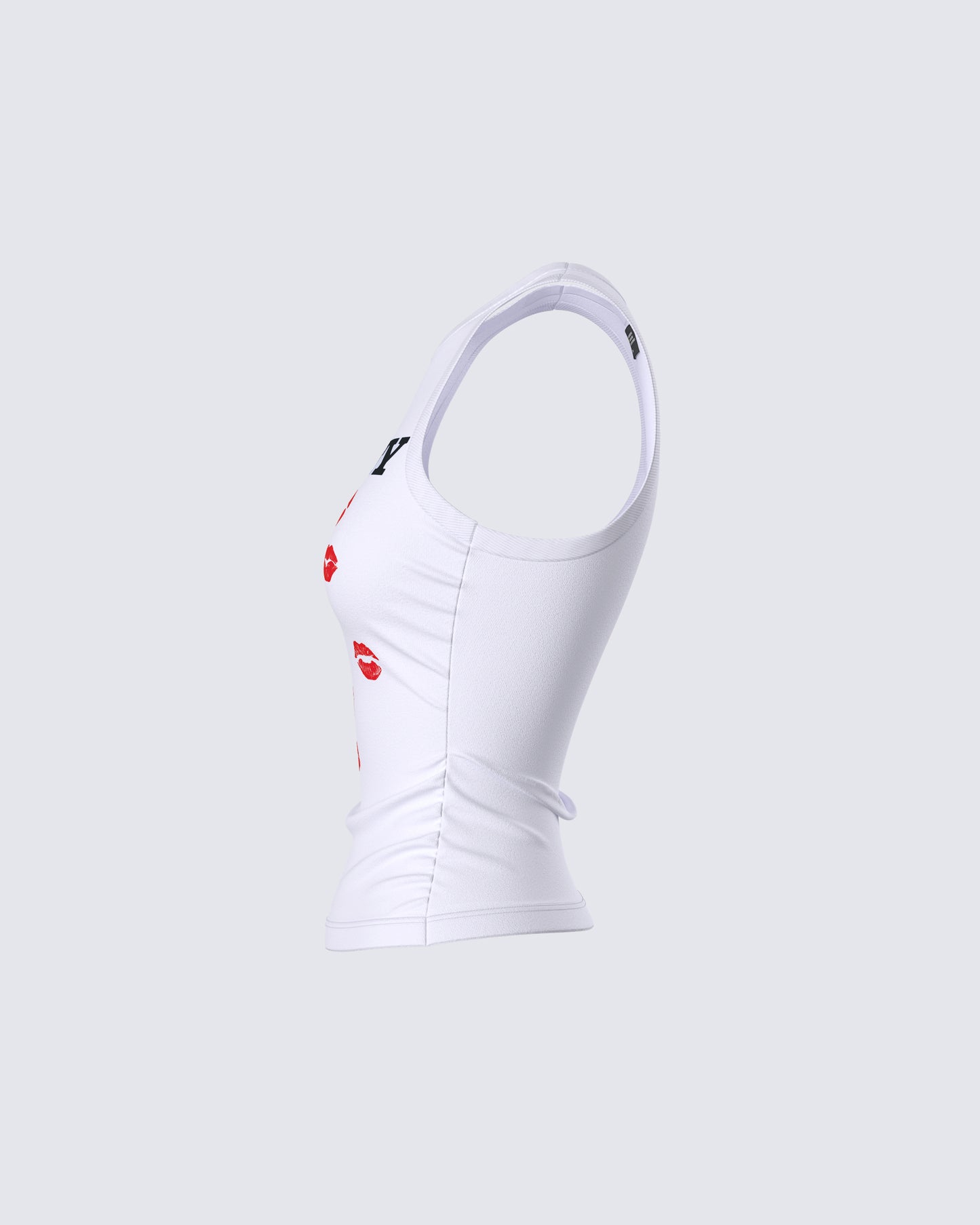 Saffron White Kissed Tank Top