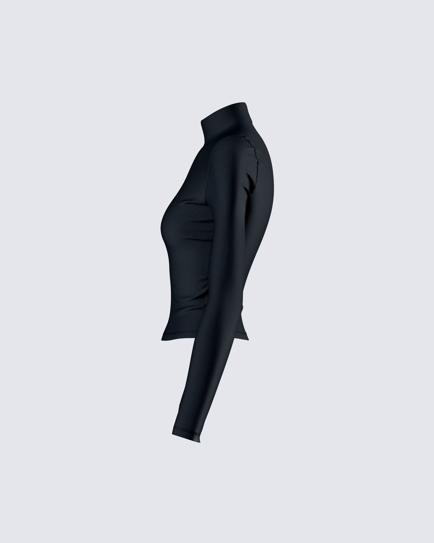 Tana Black Mockneck Top