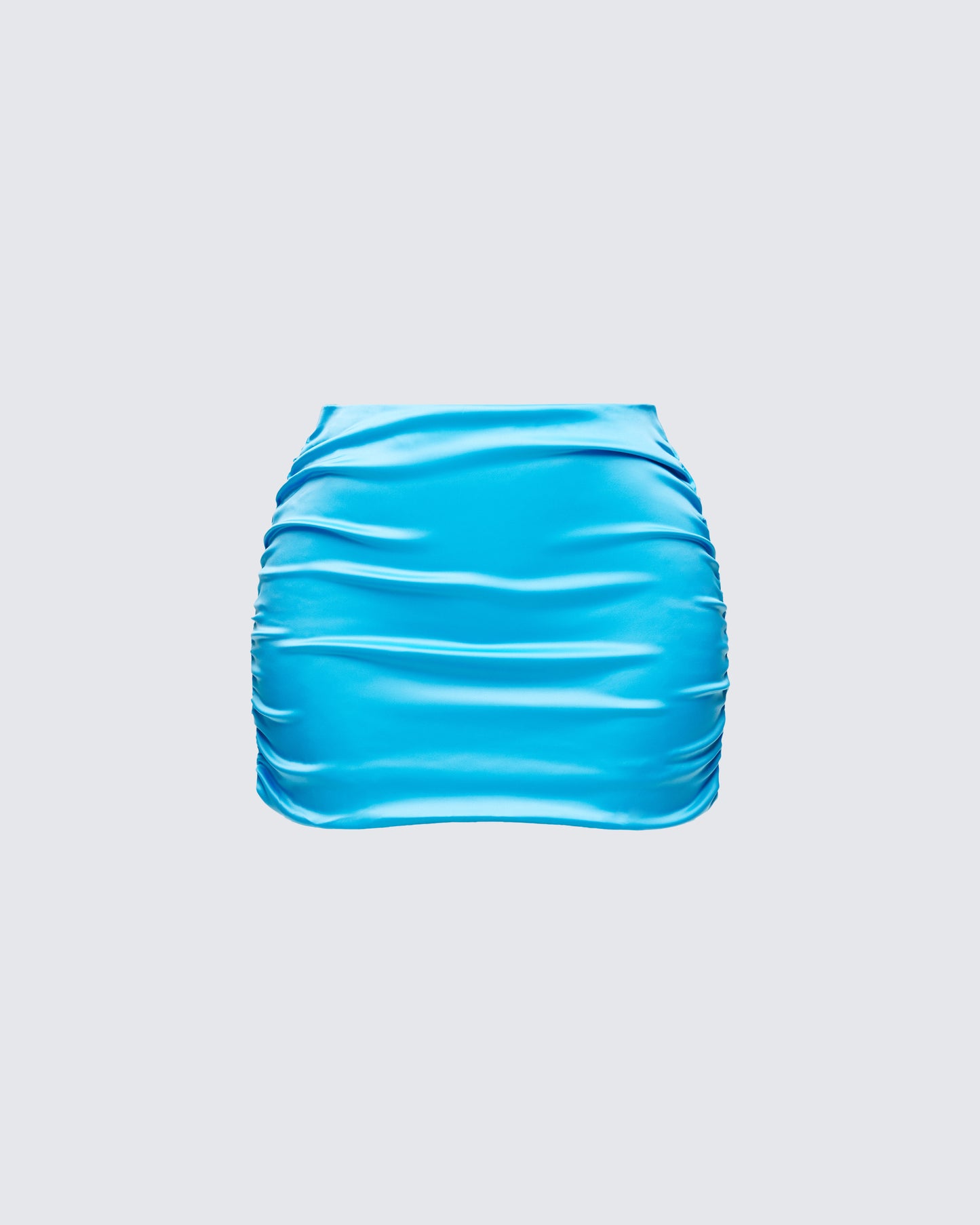 Saranna Blue Satin Micro Mini Skirt product front