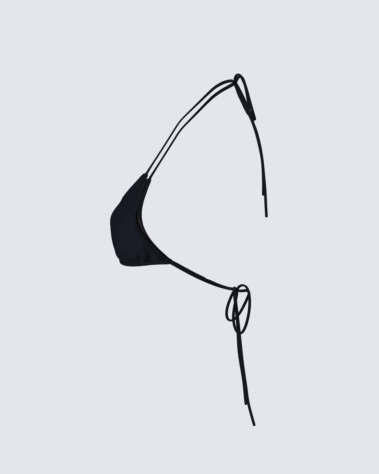 Halsey Black Triangle Bikini Top