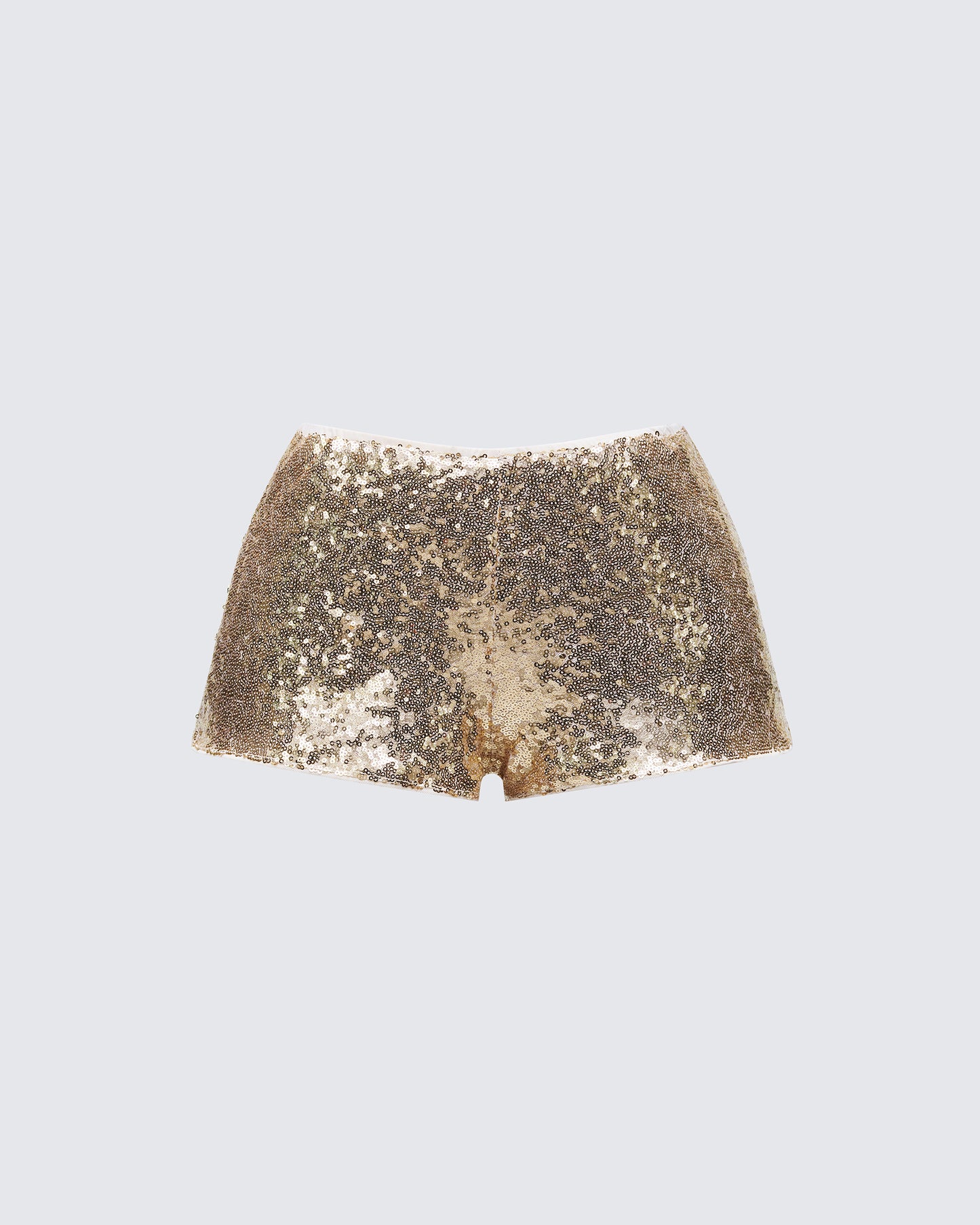 Posie Gold Sequin Mini Shorts product front