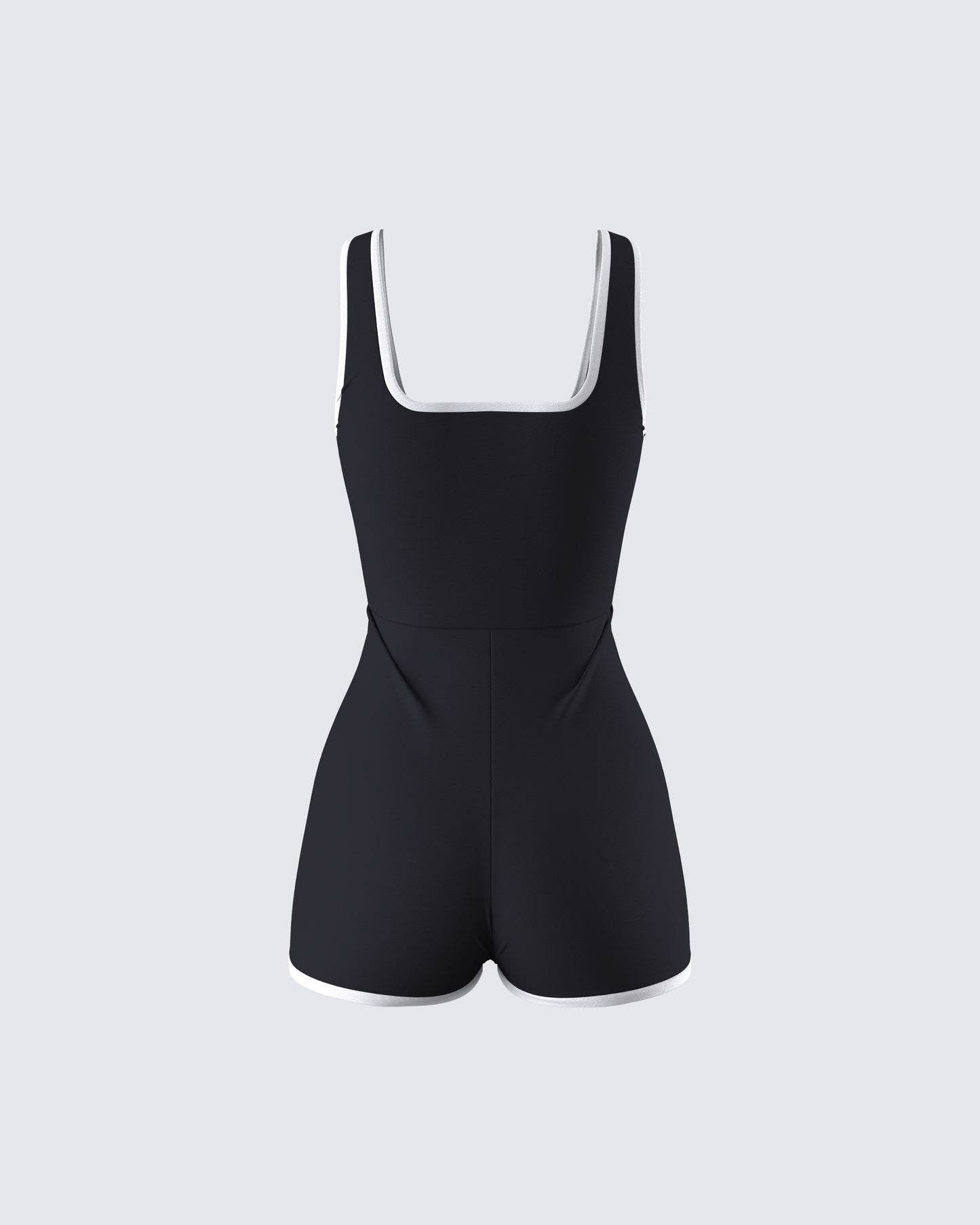 Kaede Black Contrast Binding Onesie