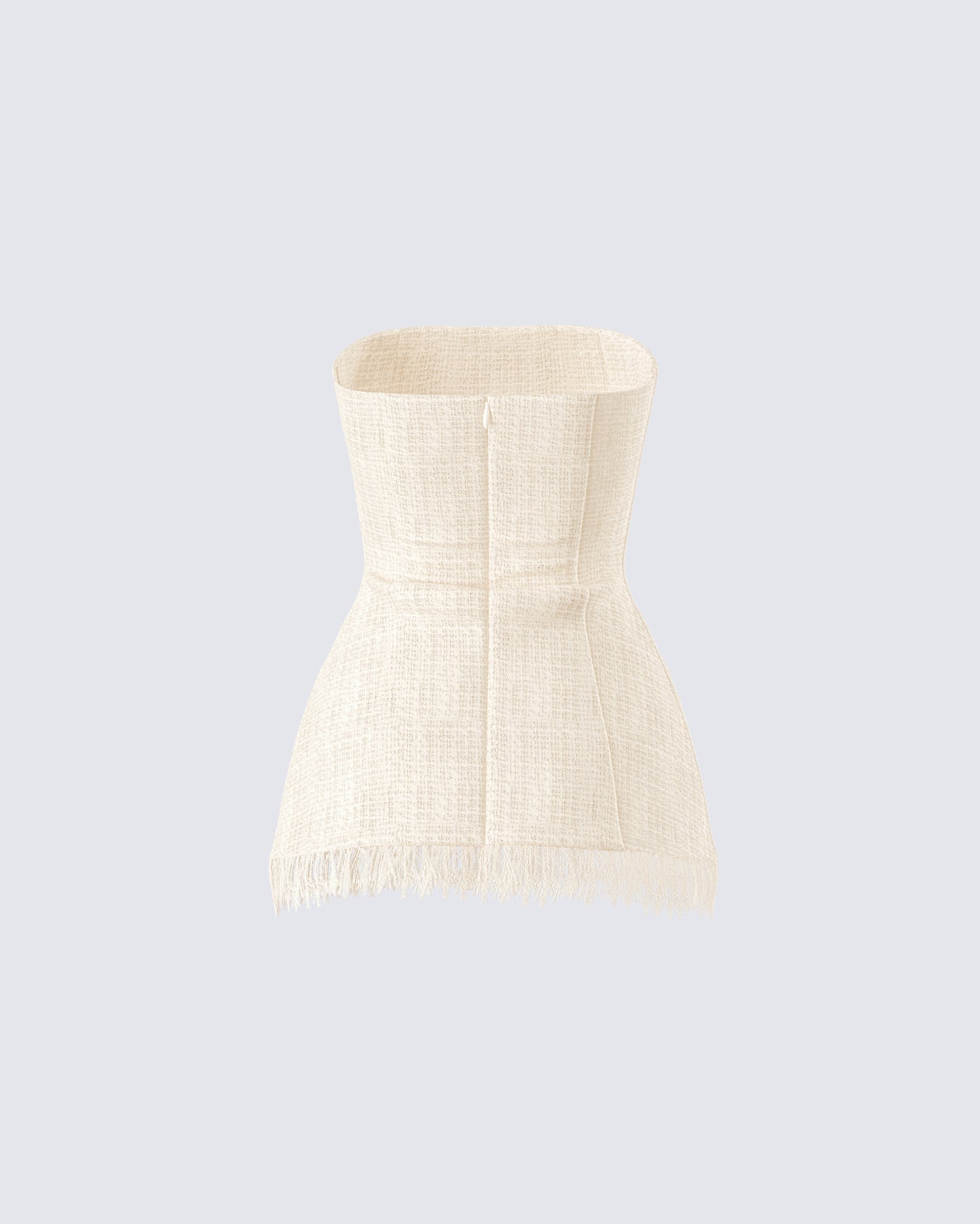 Havanah Ivory Tweed Strapless Top