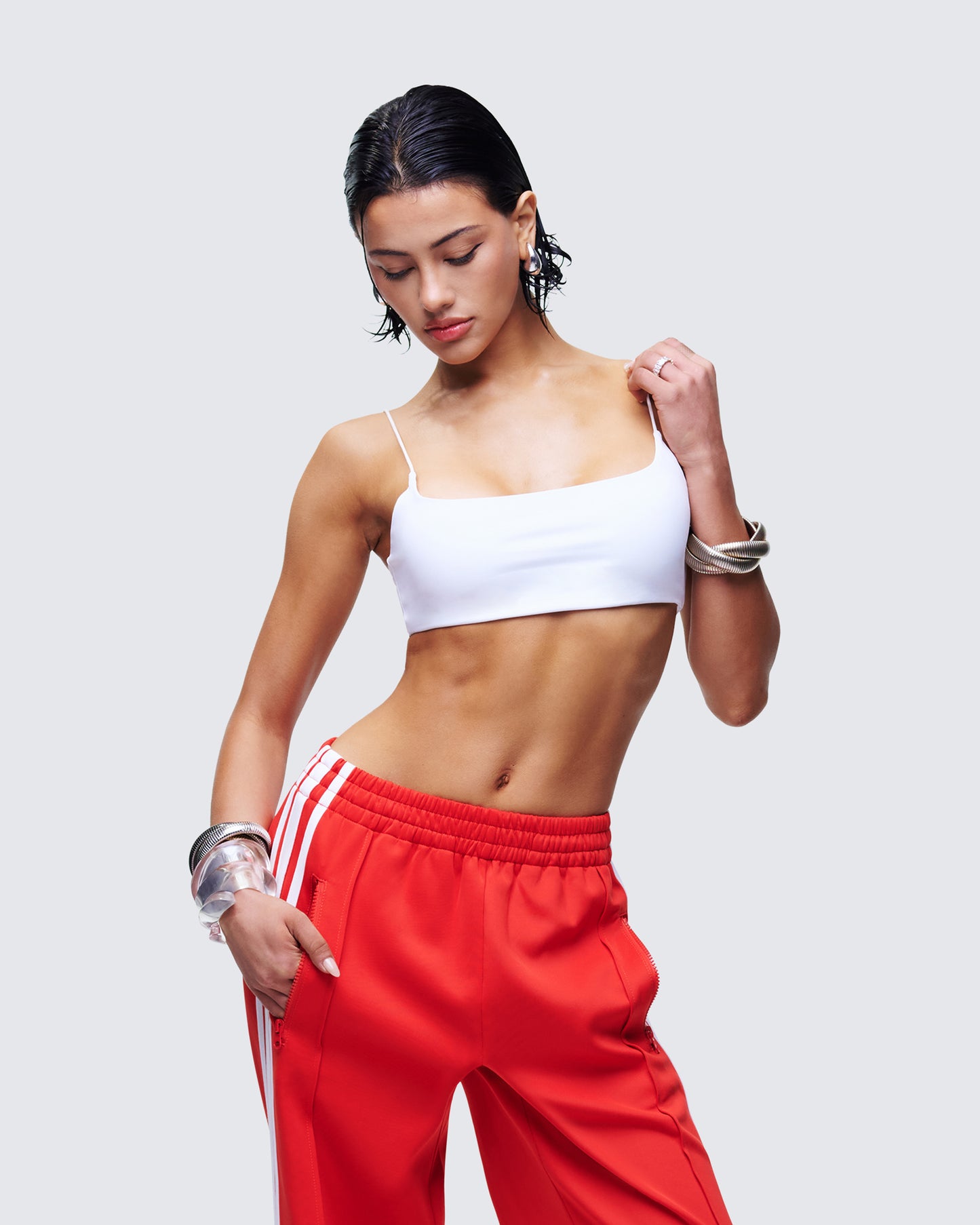 Elodie White Cropped Top