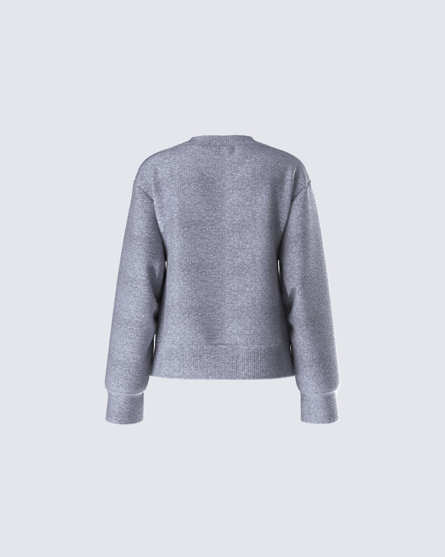 Angela Grey Sweater Knit Top