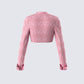 Pippa Pink Tweed Cropped Jacket