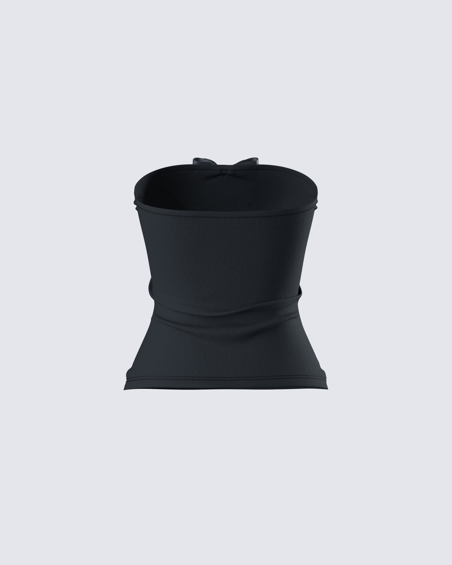 Aloa Black Bow Jersey Tube Top