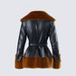 Kalilah Black Faux Leather Coat