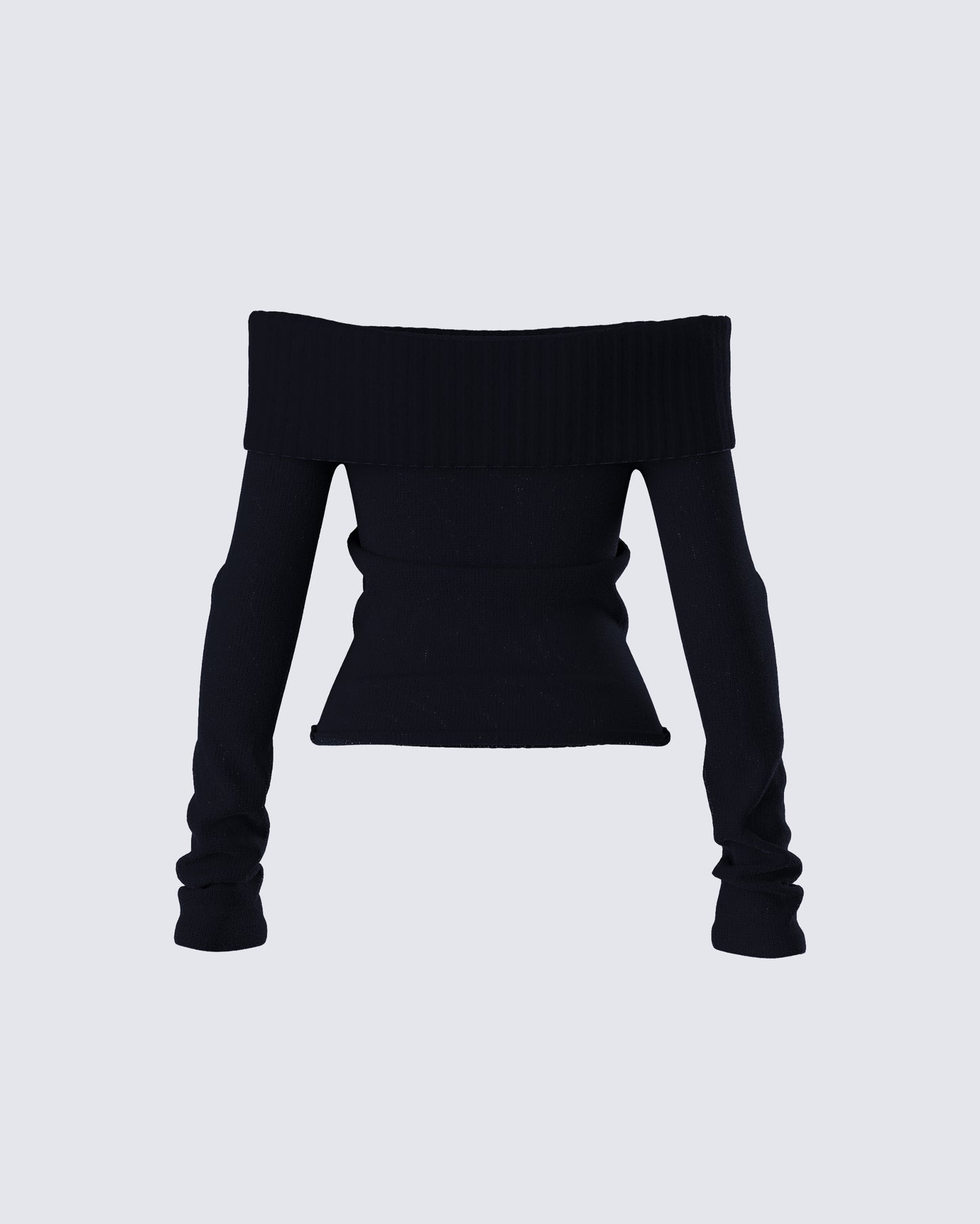 Lorraine Black Sweater Knit Top