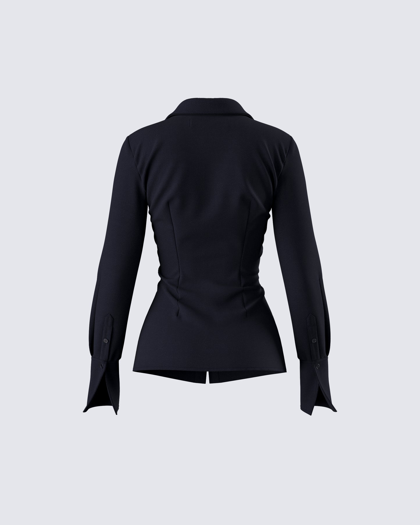 Avyanna Black Fitted Shirt