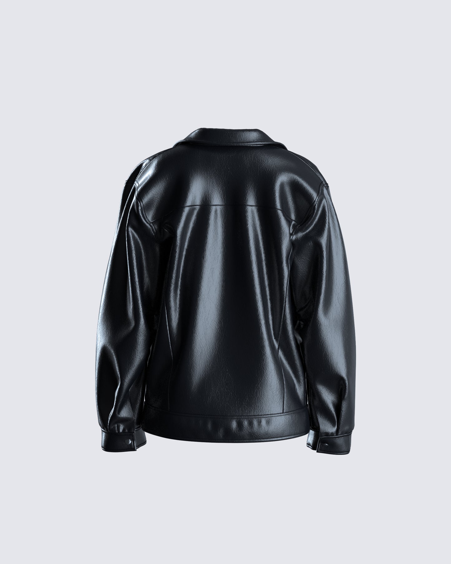 Dove Black Faux Leather Jacket