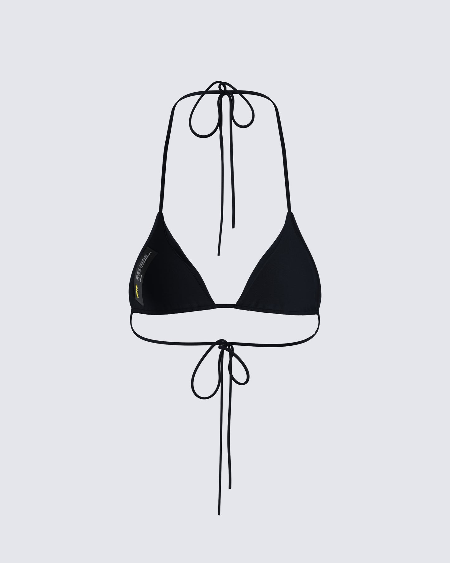 Halsey Black Triangle Bikini Top