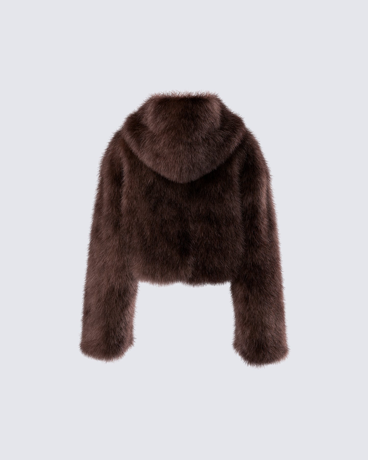 Joaquina Brown Fur Cropped Coat