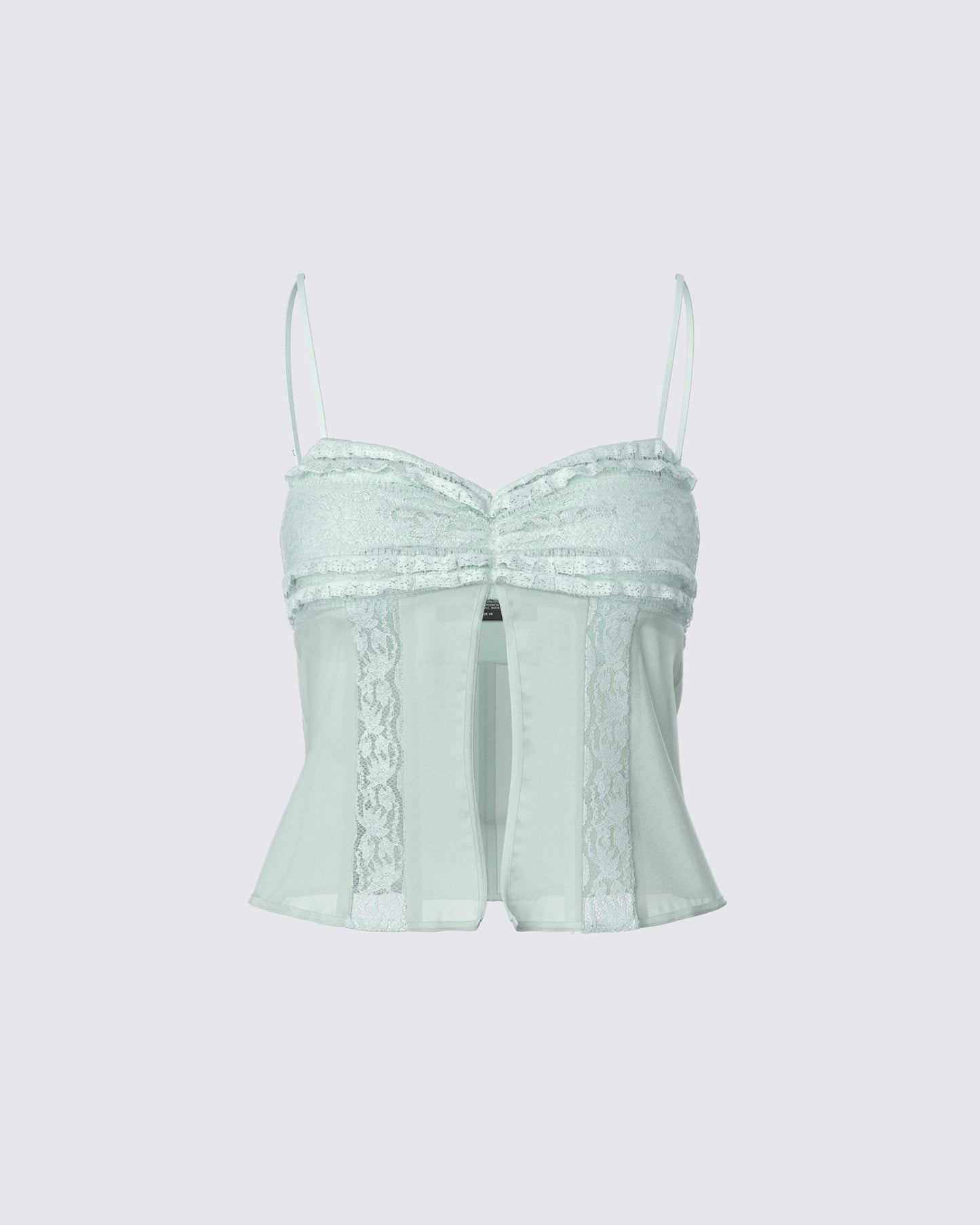 Ursuline Sage Ruffle Trim Cami Top product front