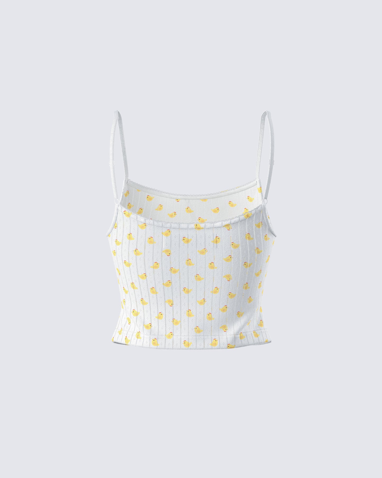 Jordana Ivory Duck Print Camisole Top