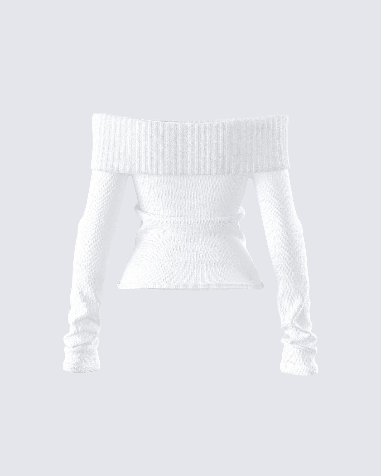 Lorraine White Sweater Knit Top