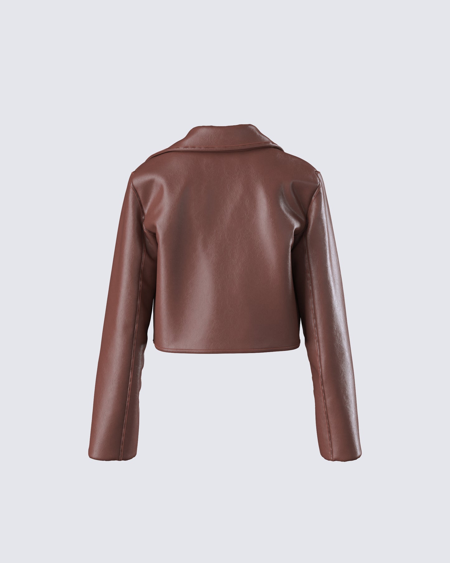 Donny Brown Vegan Leather Jacket