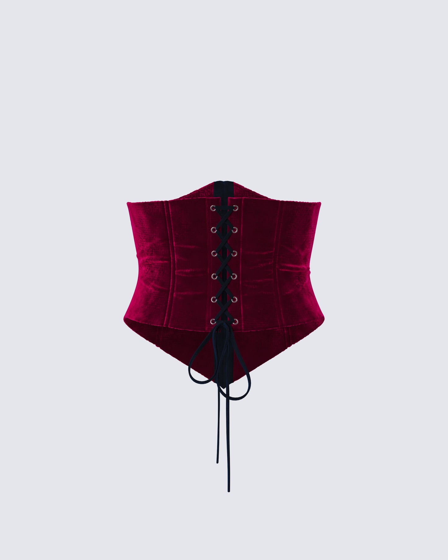 Moira Burgundy Velvet Corset Top