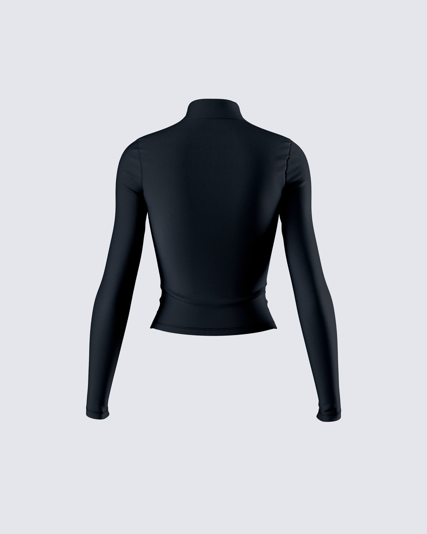 Tana Black Mockneck Top