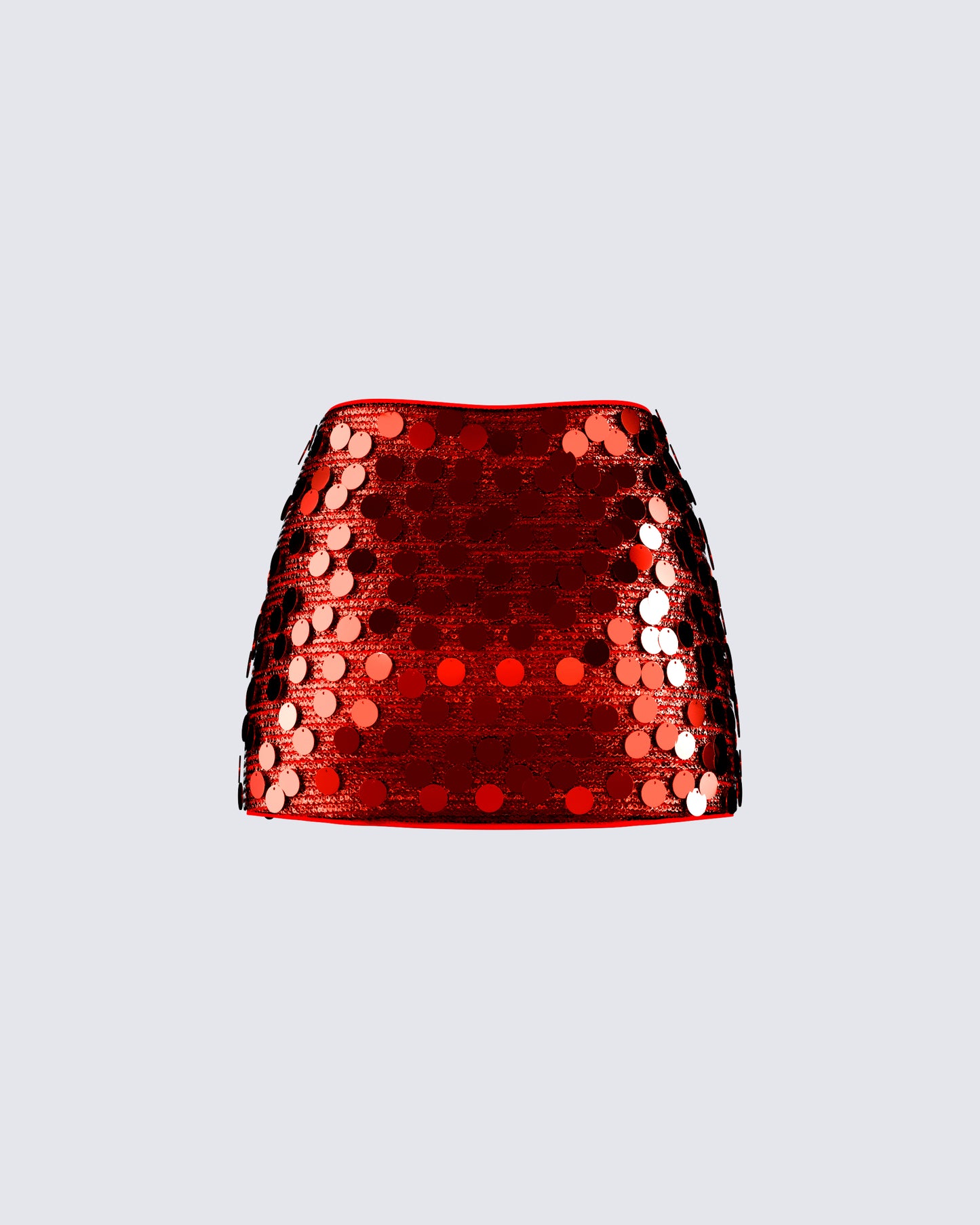 Philo Red Sequin Mini Skirt