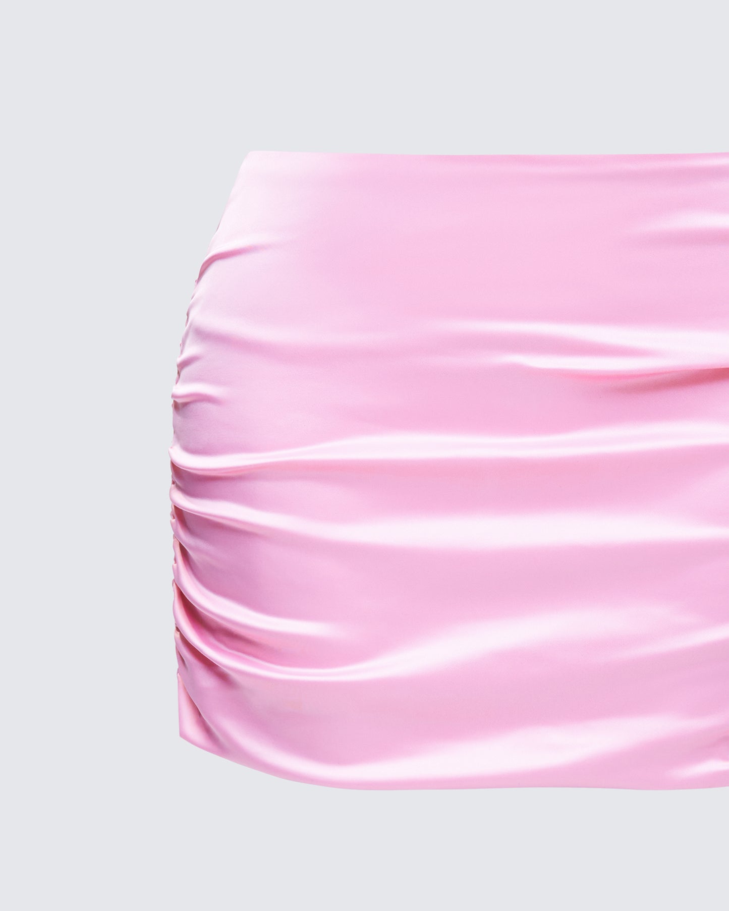 Saranna Pink Satin Micro Mini Skirt